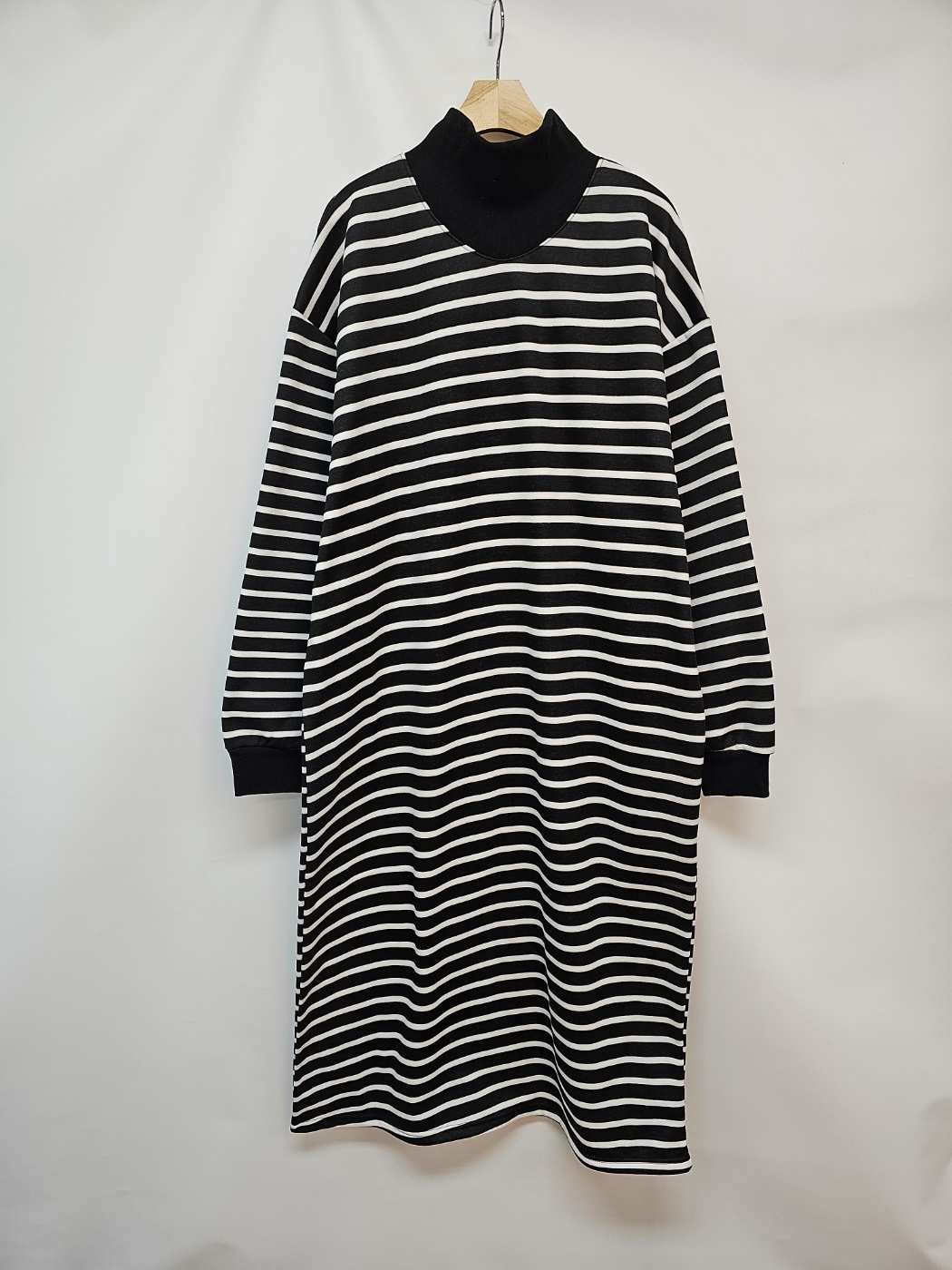 裏起毛ハイネックボーダースウェットワンピース | 詳細画像13