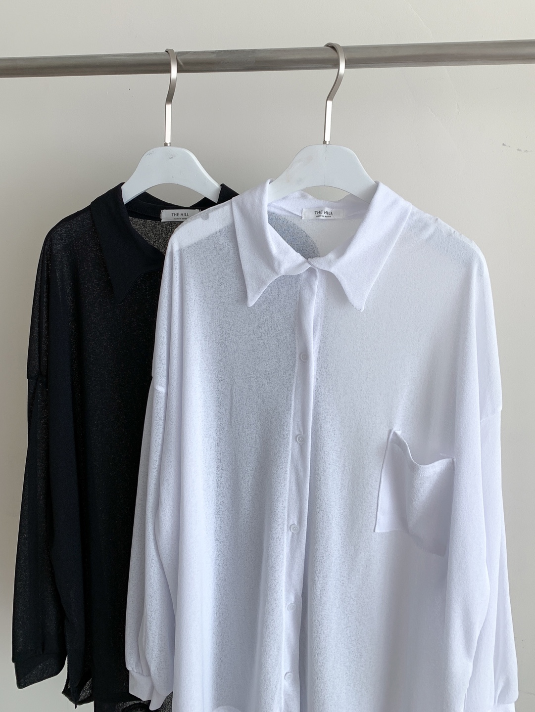 ワンポケットアンバランスシースルーシャツ | 詳細画像3