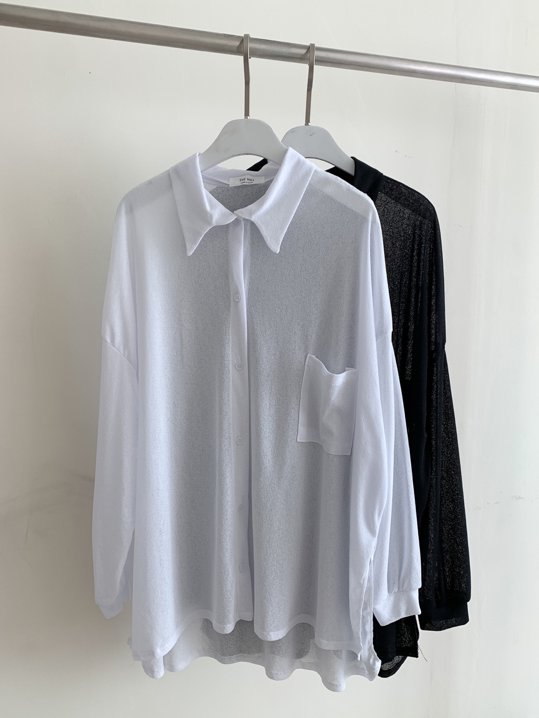 ワンポケットアンバランスシースルーシャツ | 詳細画像5