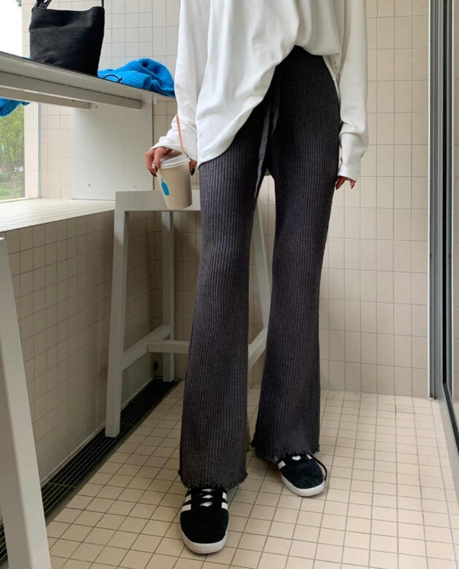 ドロストフレアメロウリブニットパンツ | 詳細画像3