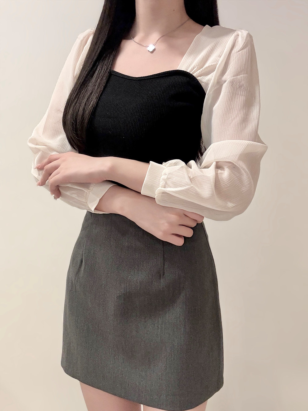 ビスチェレイヤード風ブラウス | 詳細画像10