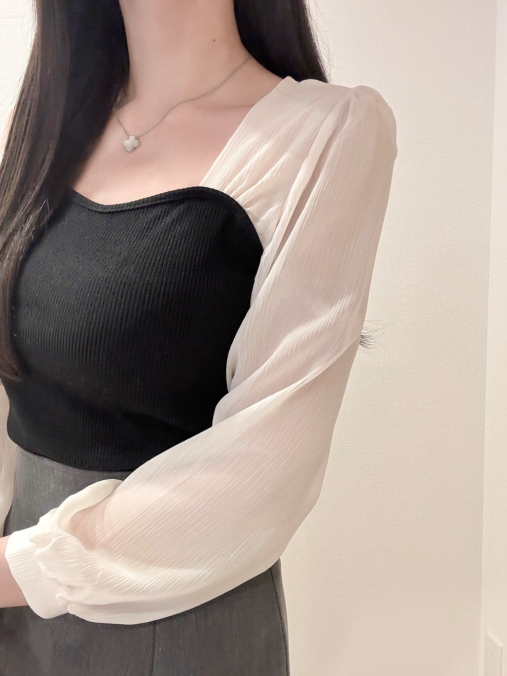 ビスチェレイヤード風ブラウス | 詳細画像12