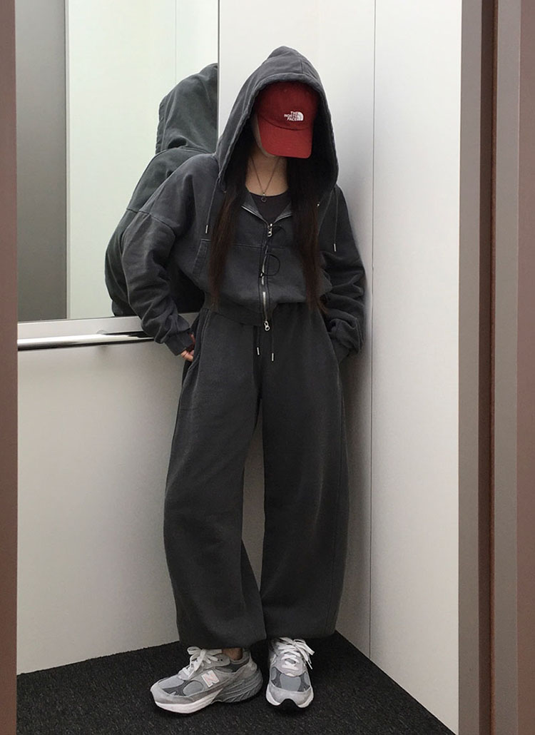 beidelli made]ピグメントジップパーカー&ジョガーパンツSET