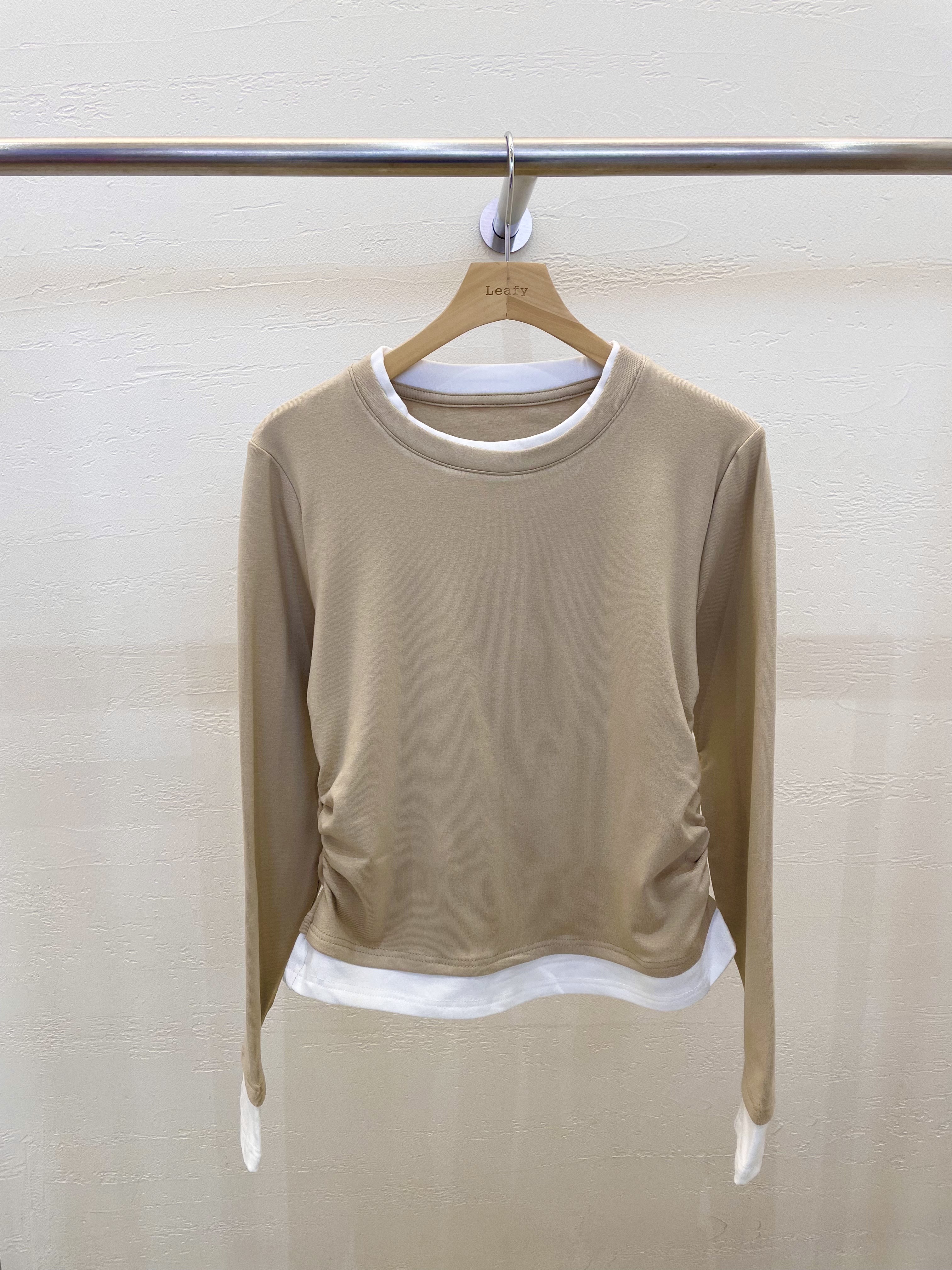 裏起毛レイヤード風配色長袖Tシャツ | 詳細画像16