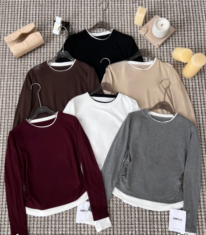 裏起毛レイヤード風配色長袖Tシャツ | 詳細画像17