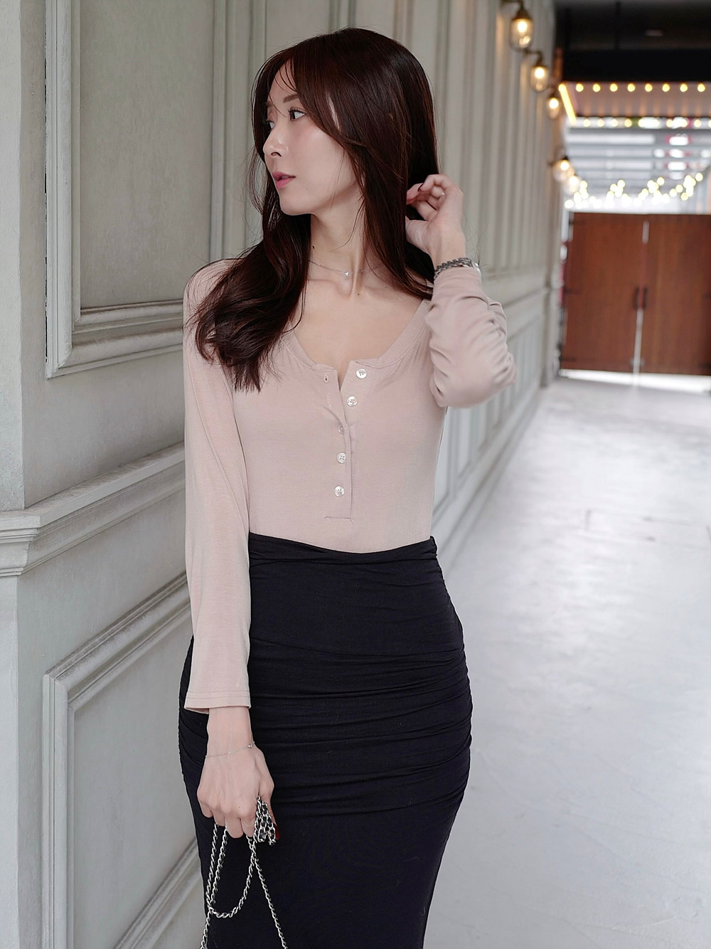 ヘンリーネック長袖Tシャツ | 詳細画像5