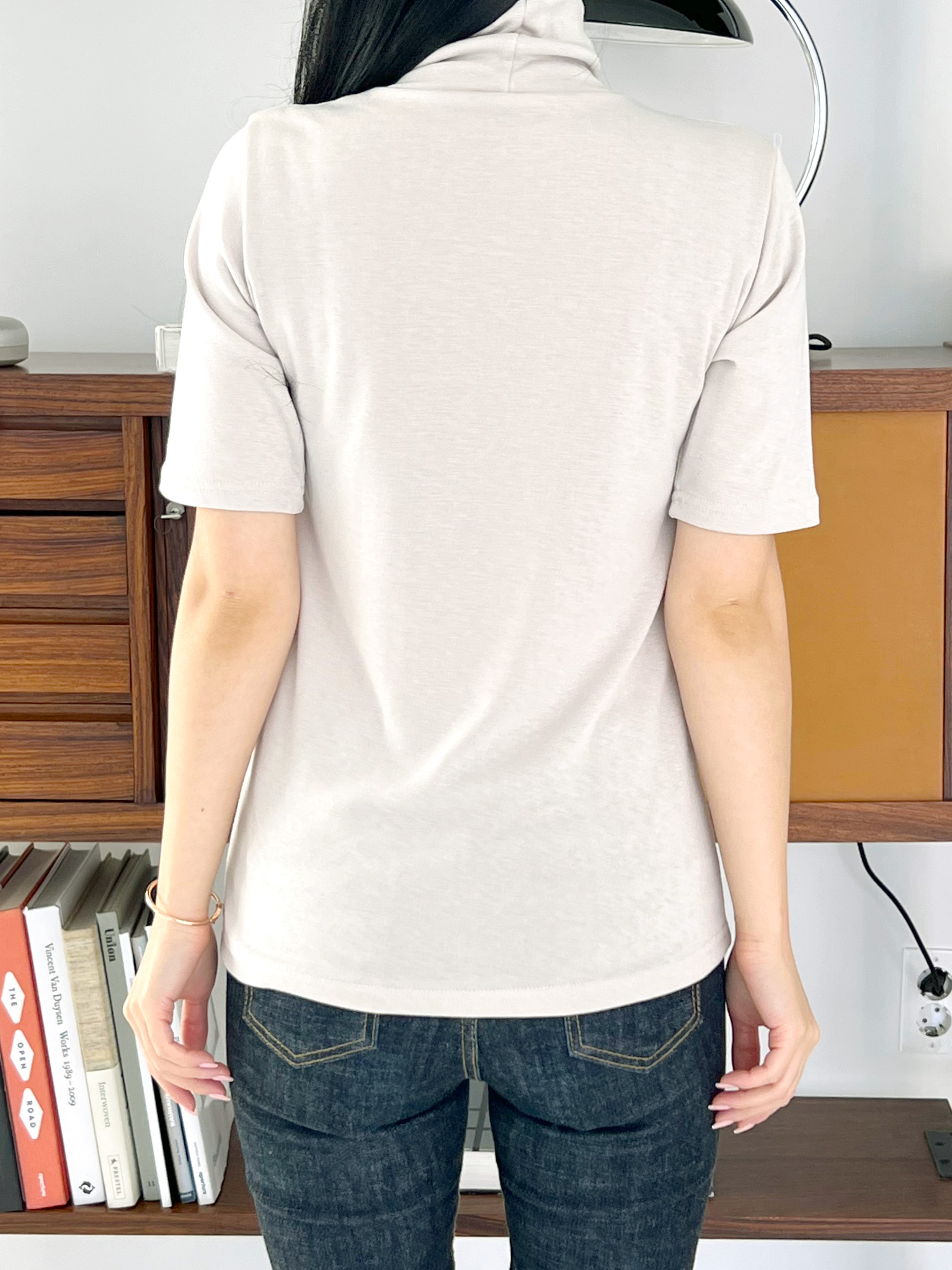 裏起毛ハイネック半袖Tシャツ | 詳細画像15