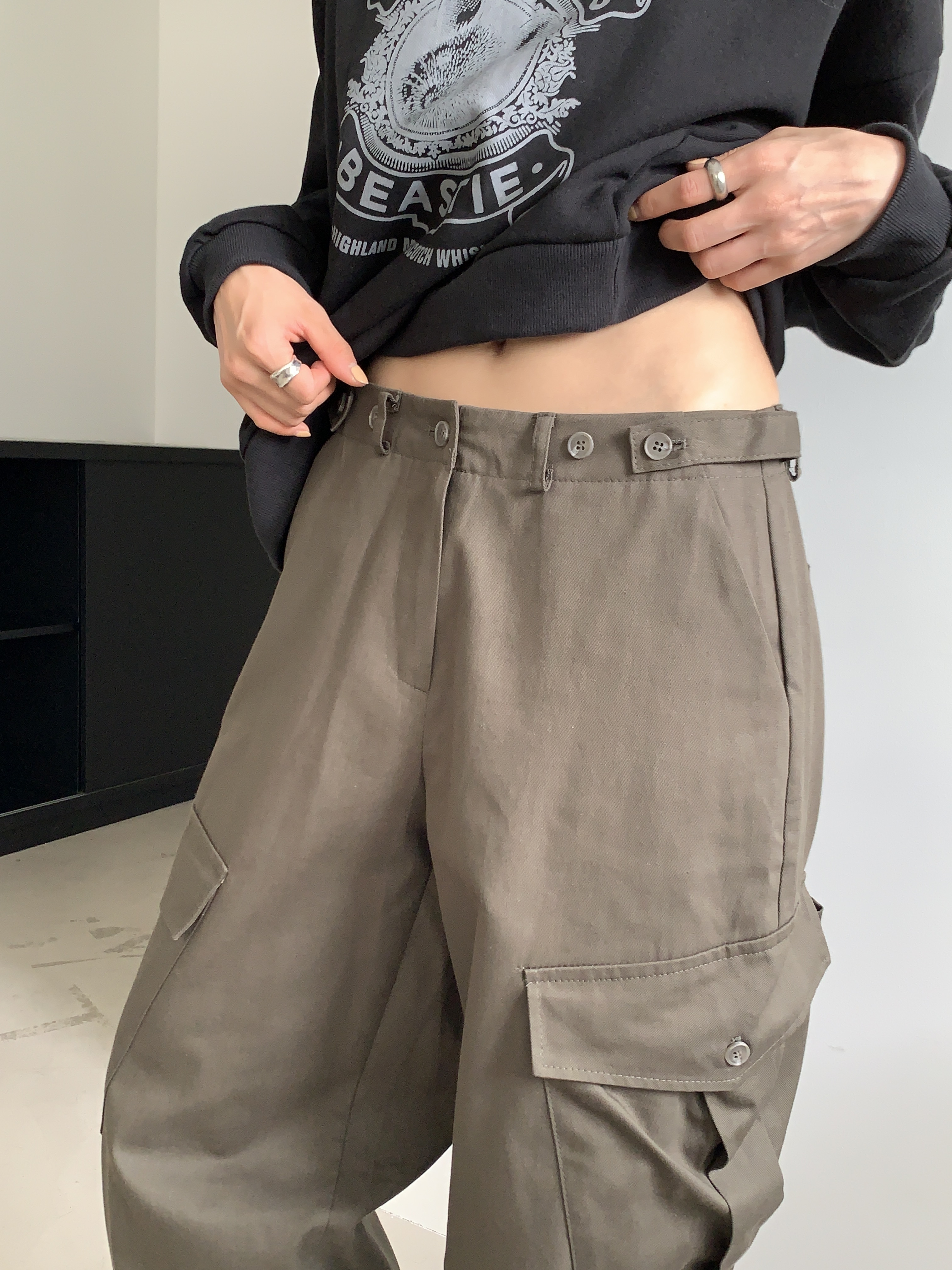 ウエストアジャストボタンカーゴパンツ | 詳細画像15