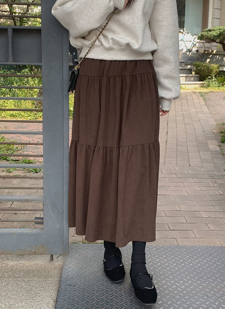 イージーコーデュロイティアードスカート | レディースファッション