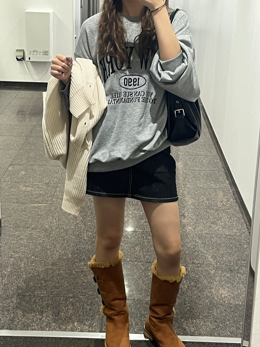 2TYPEパンツ裏地ノンウォッシュデニムスカート | 詳細画像10