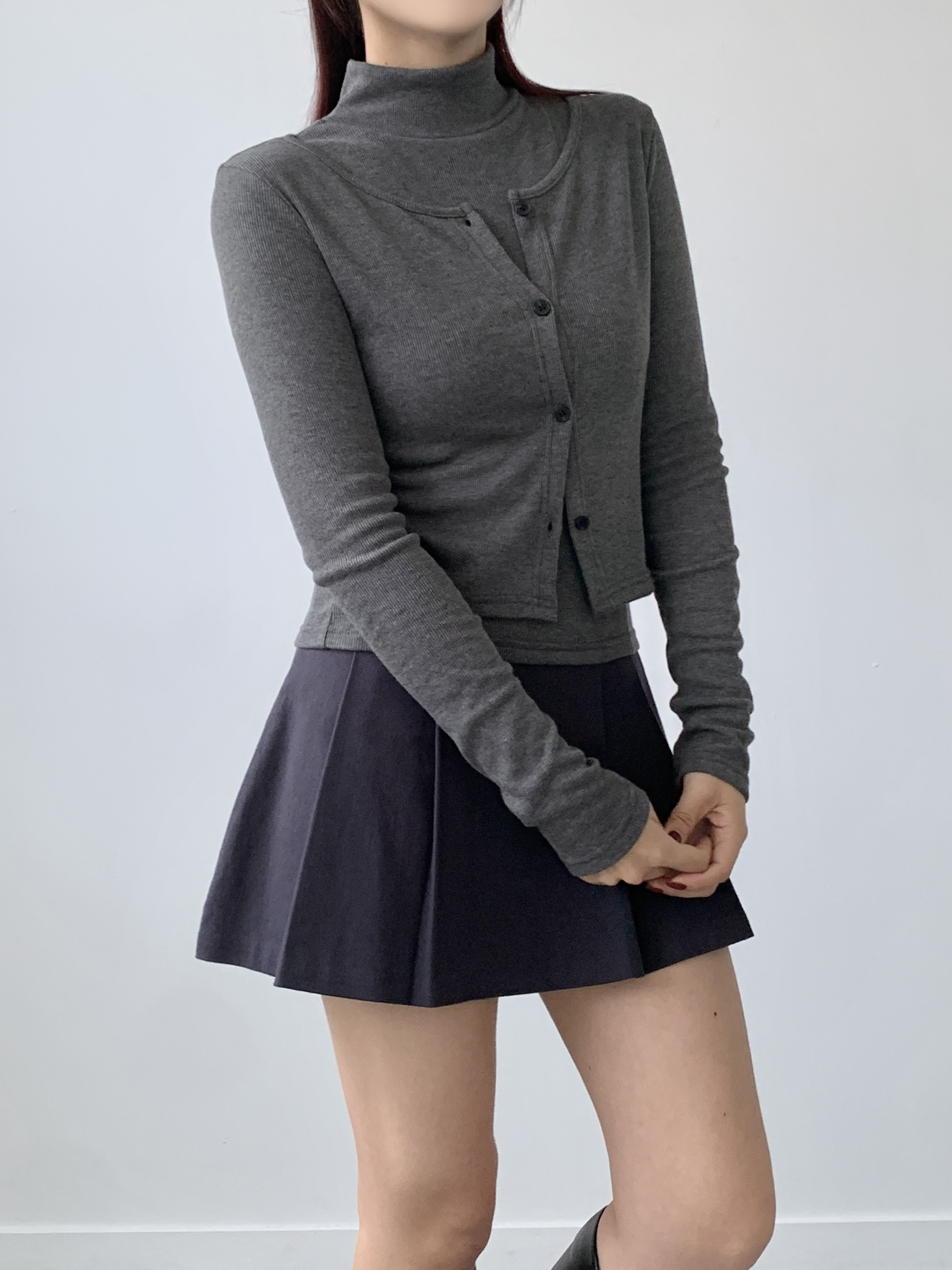 裏起毛ハイネックノースリーブ&カーディガンSET | 詳細画像17