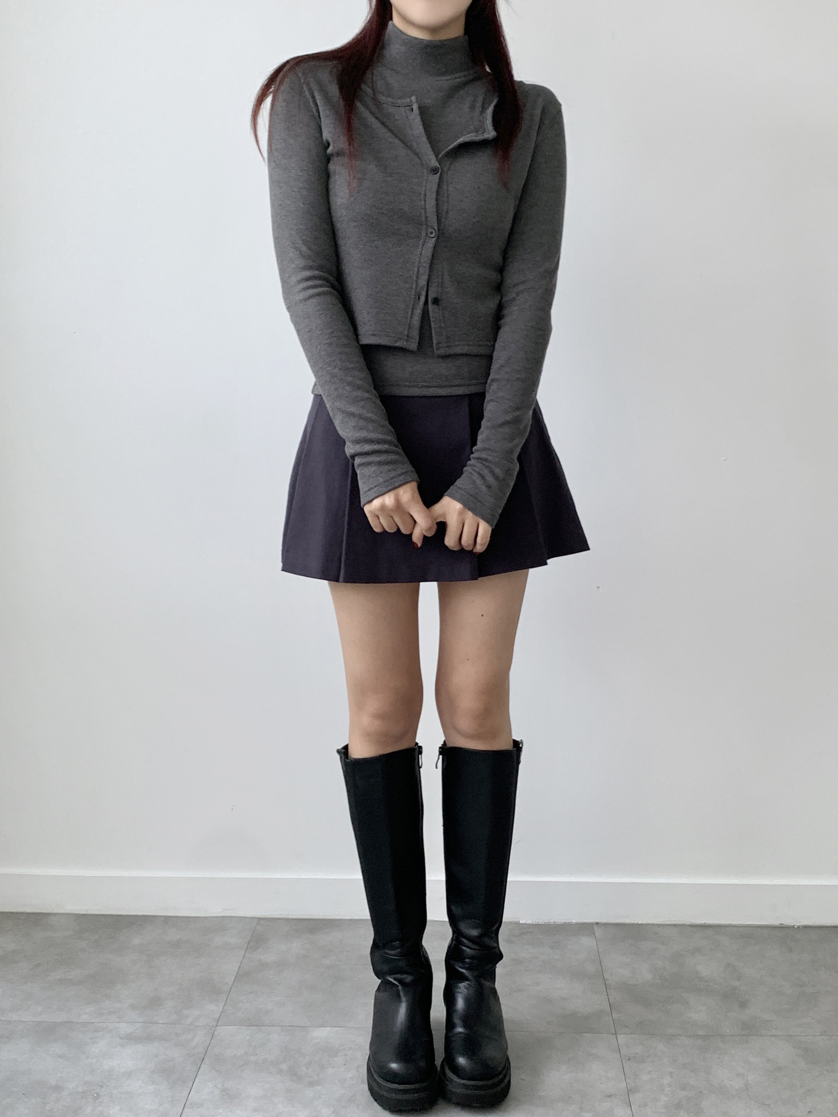 裏起毛ハイネックノースリーブ&カーディガンSET | 詳細画像4