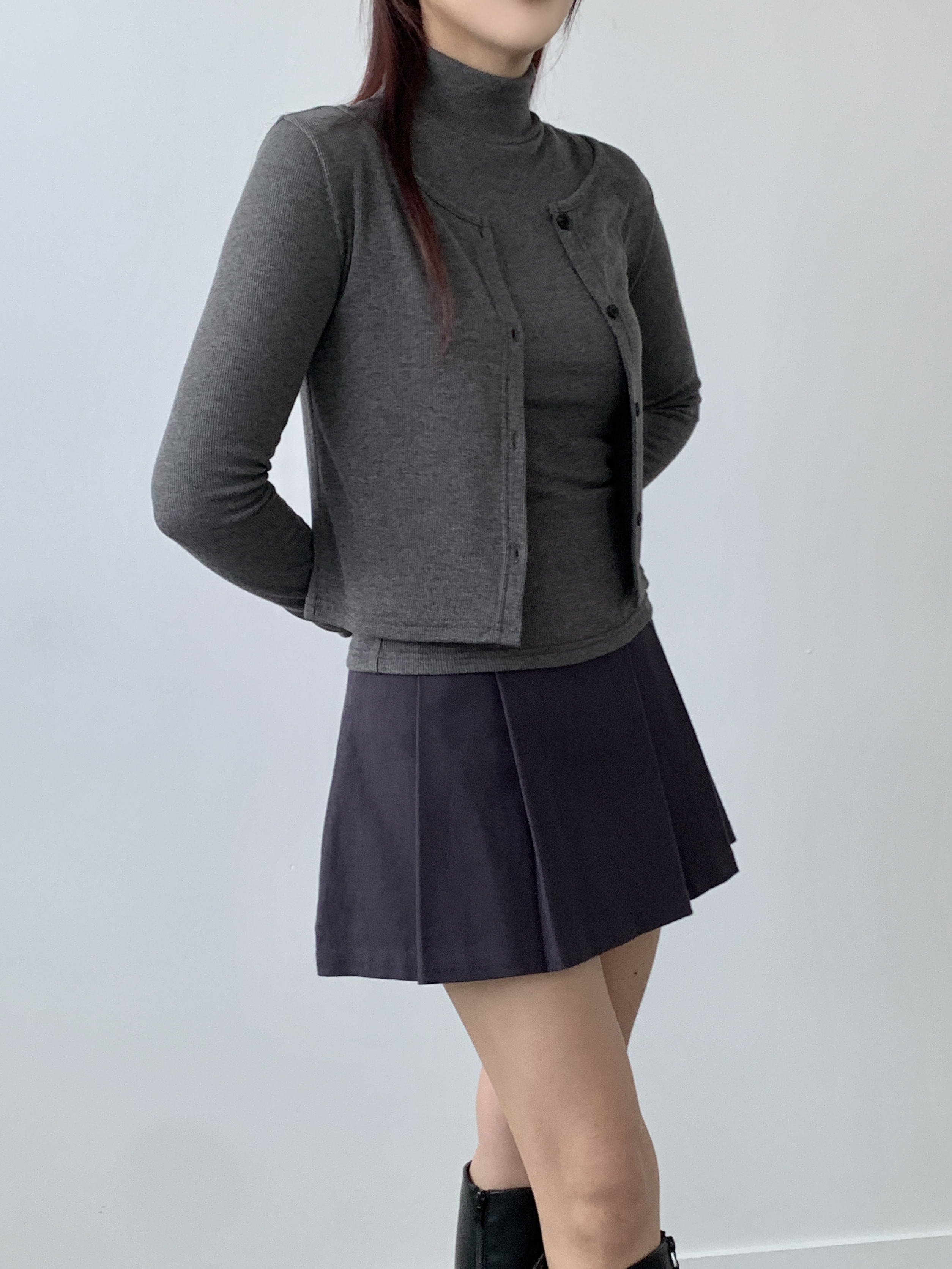 裏起毛ハイネックノースリーブ&カーディガンSET | 詳細画像12