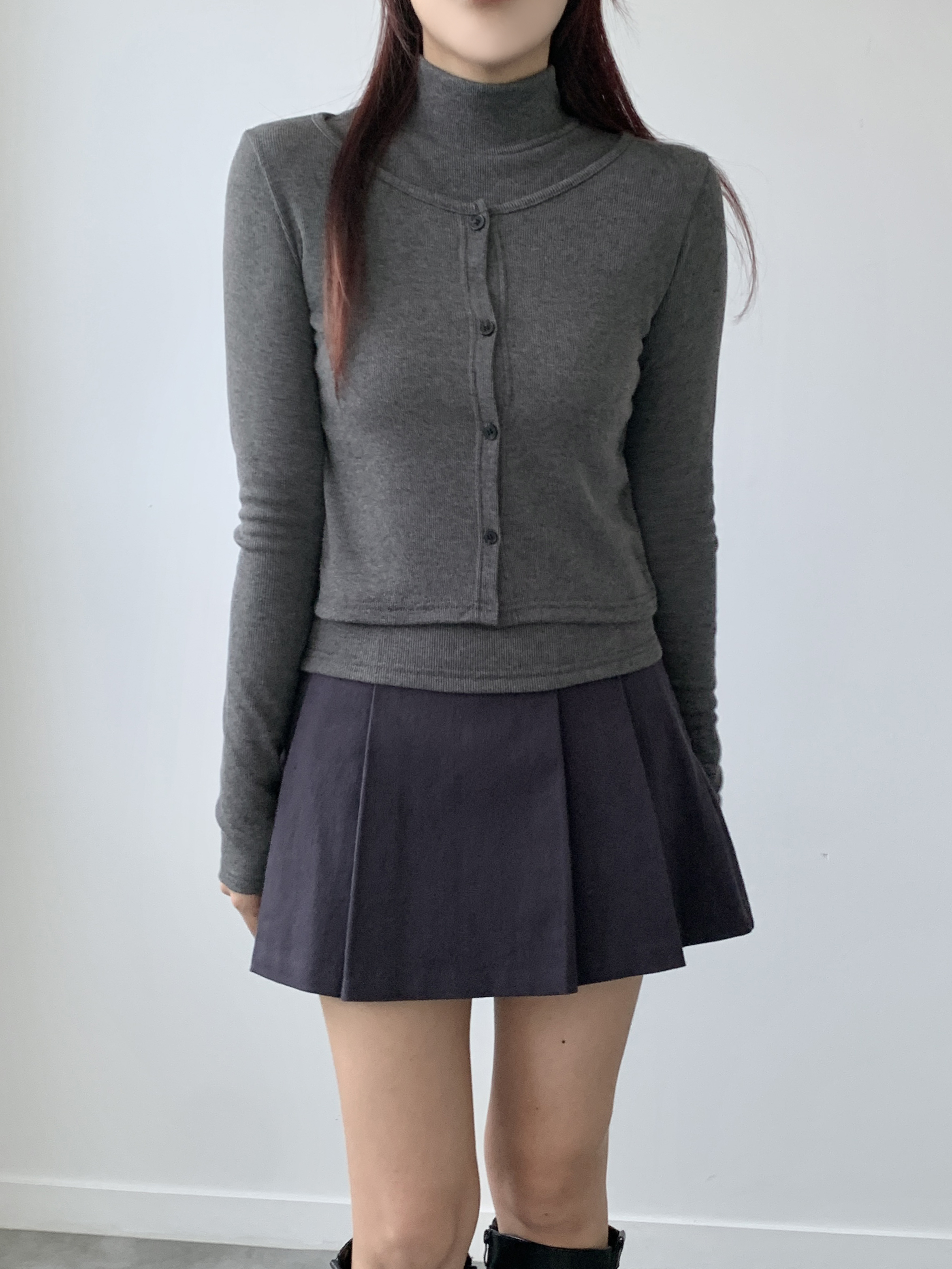 裏起毛ハイネックノースリーブ&カーディガンSET | 詳細画像14