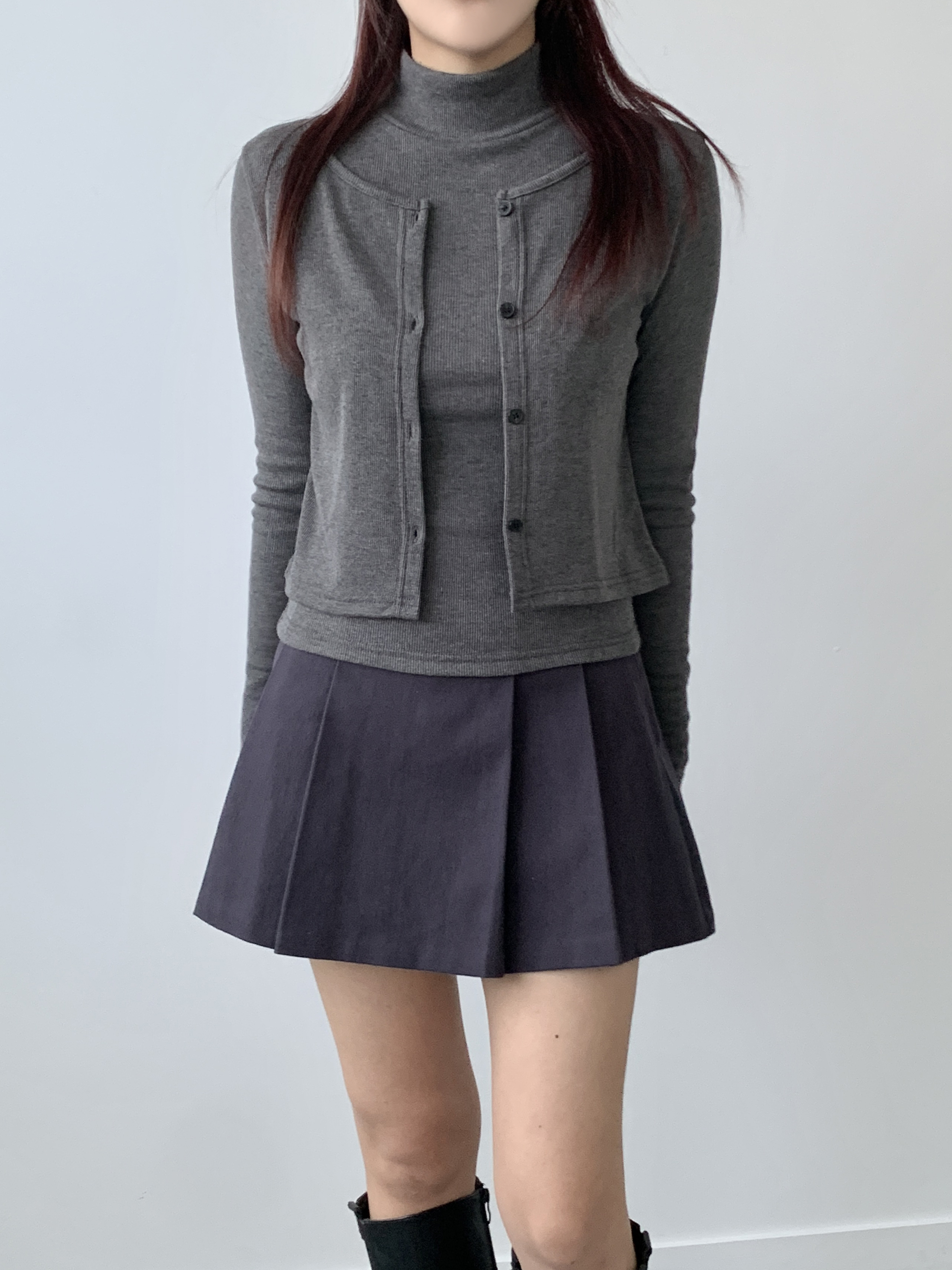 裏起毛ハイネックノースリーブ&カーディガンSET | 詳細画像16