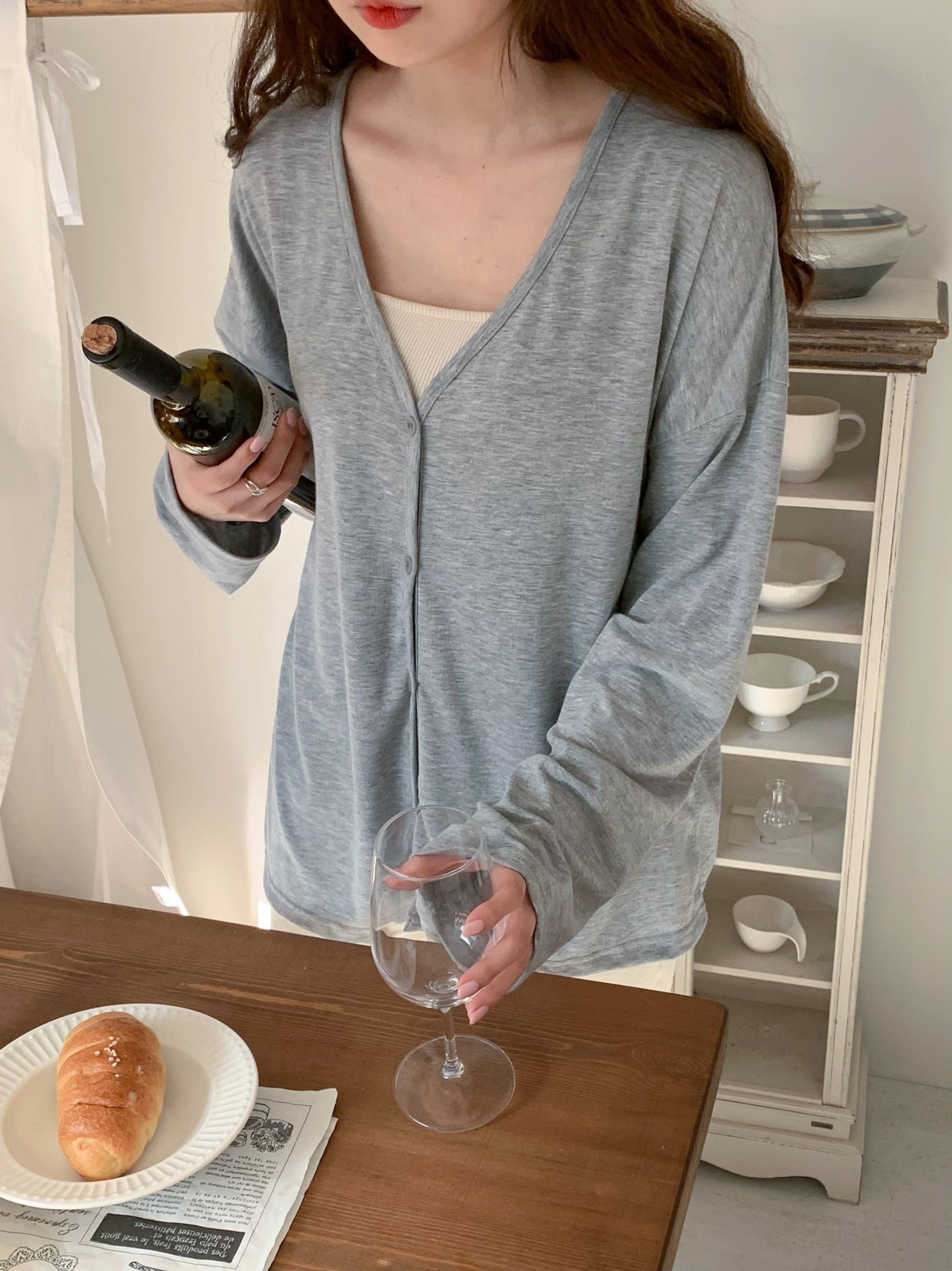 Vネックルーズカーディガン | 詳細画像9