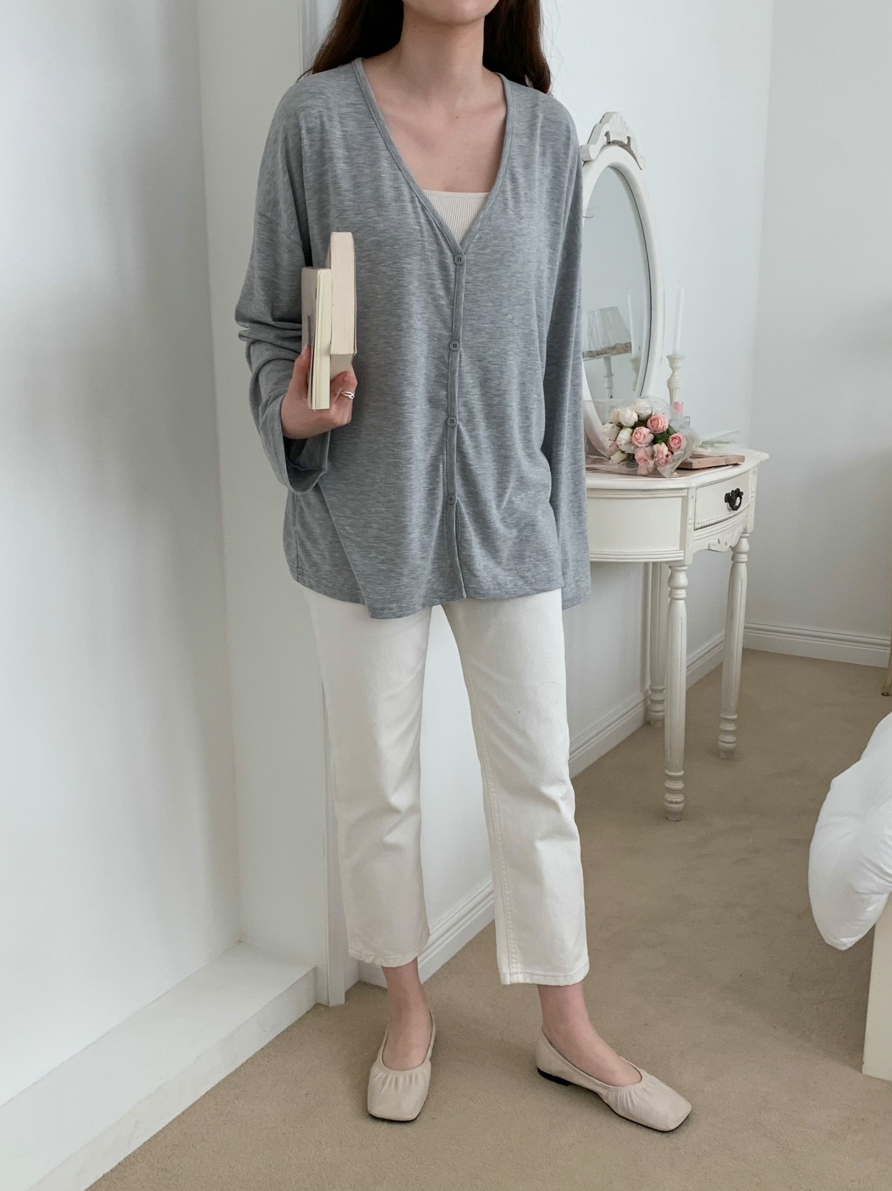 Vネックルーズカーディガン | 詳細画像8