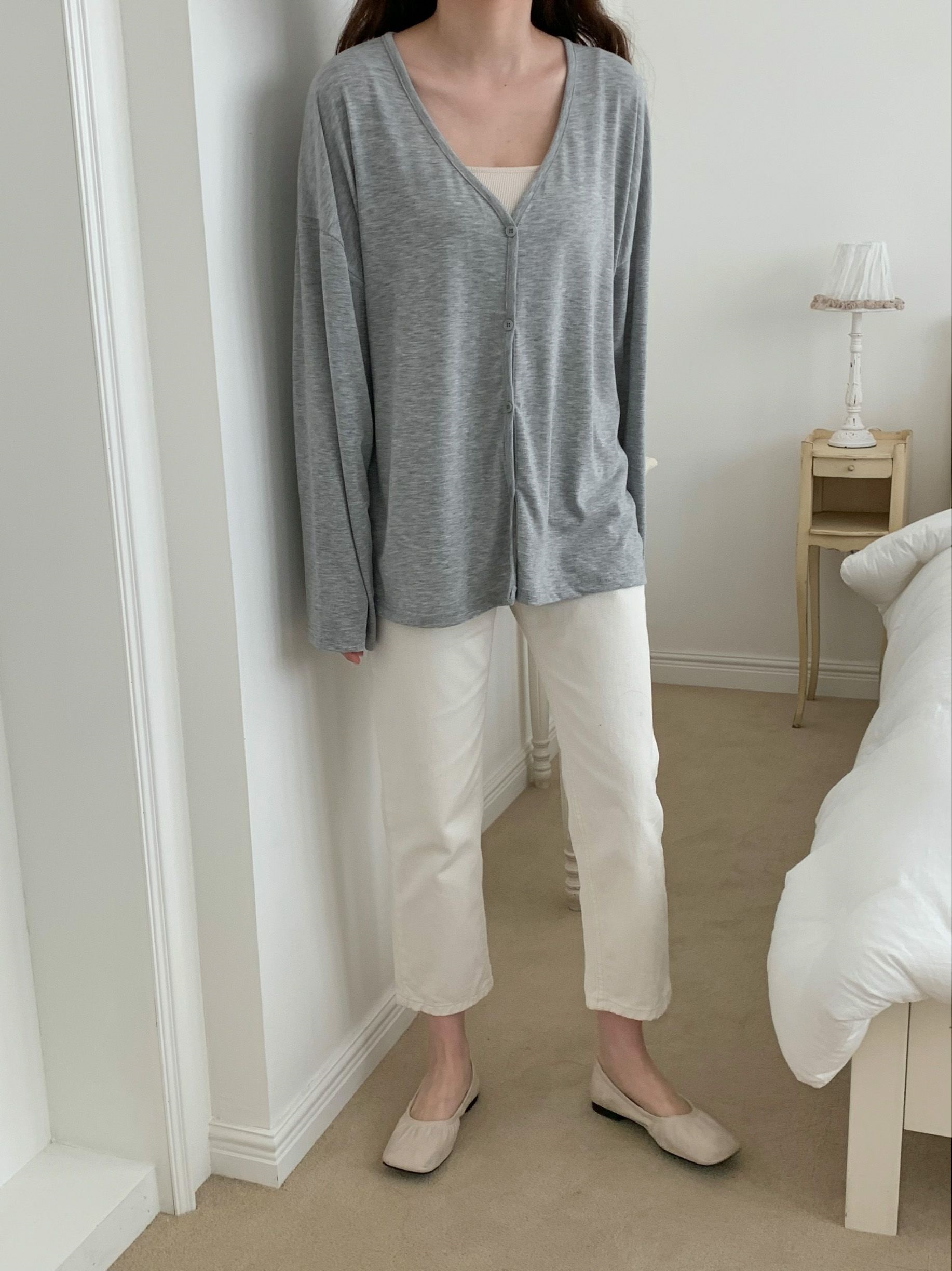 Vネックルーズカーディガン | 詳細画像13