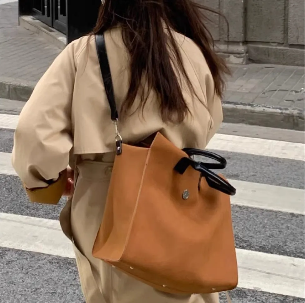 2WAYスエード調配色スクエアバッグ | 詳細画像1