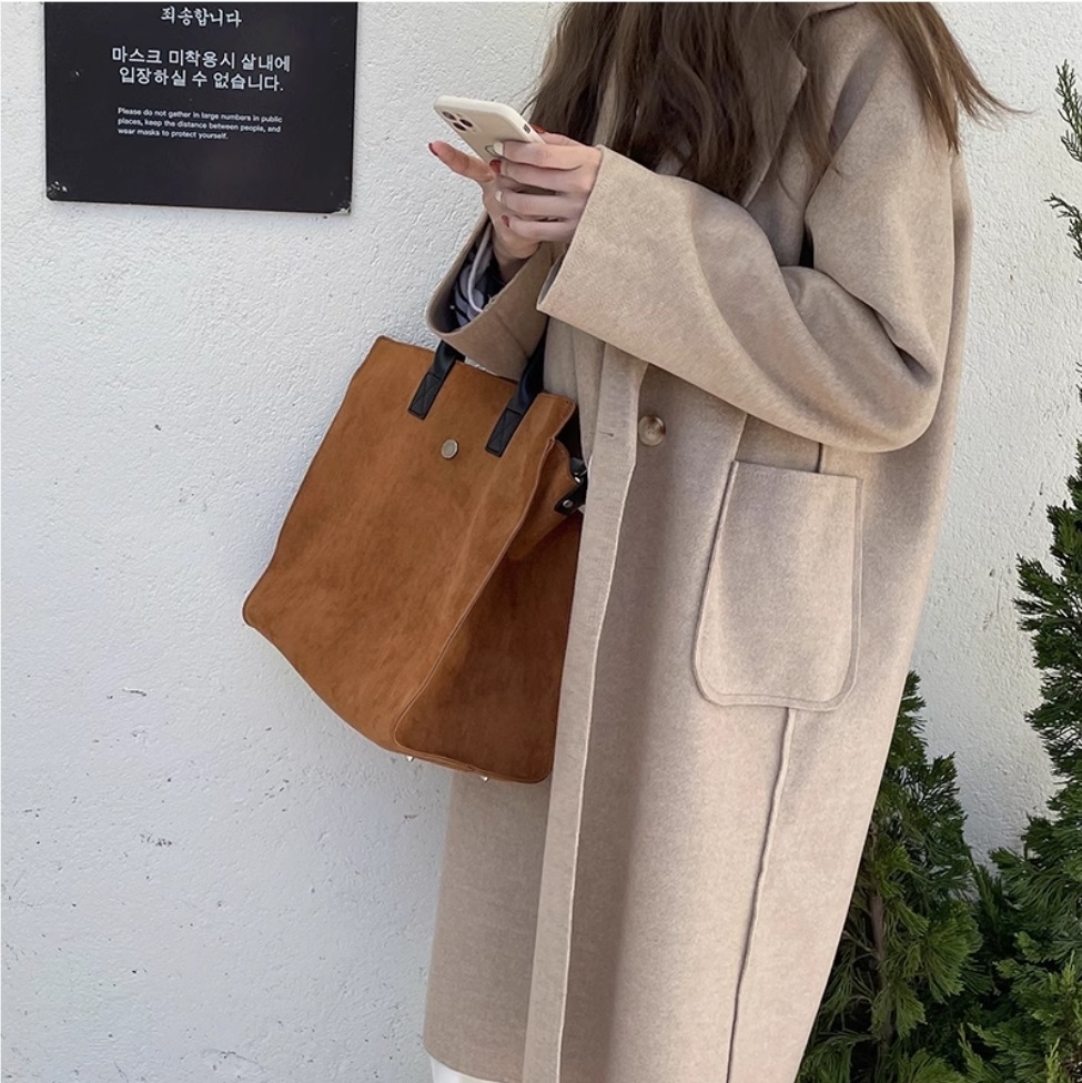 2WAYスエード調配色スクエアバッグ | 詳細画像3