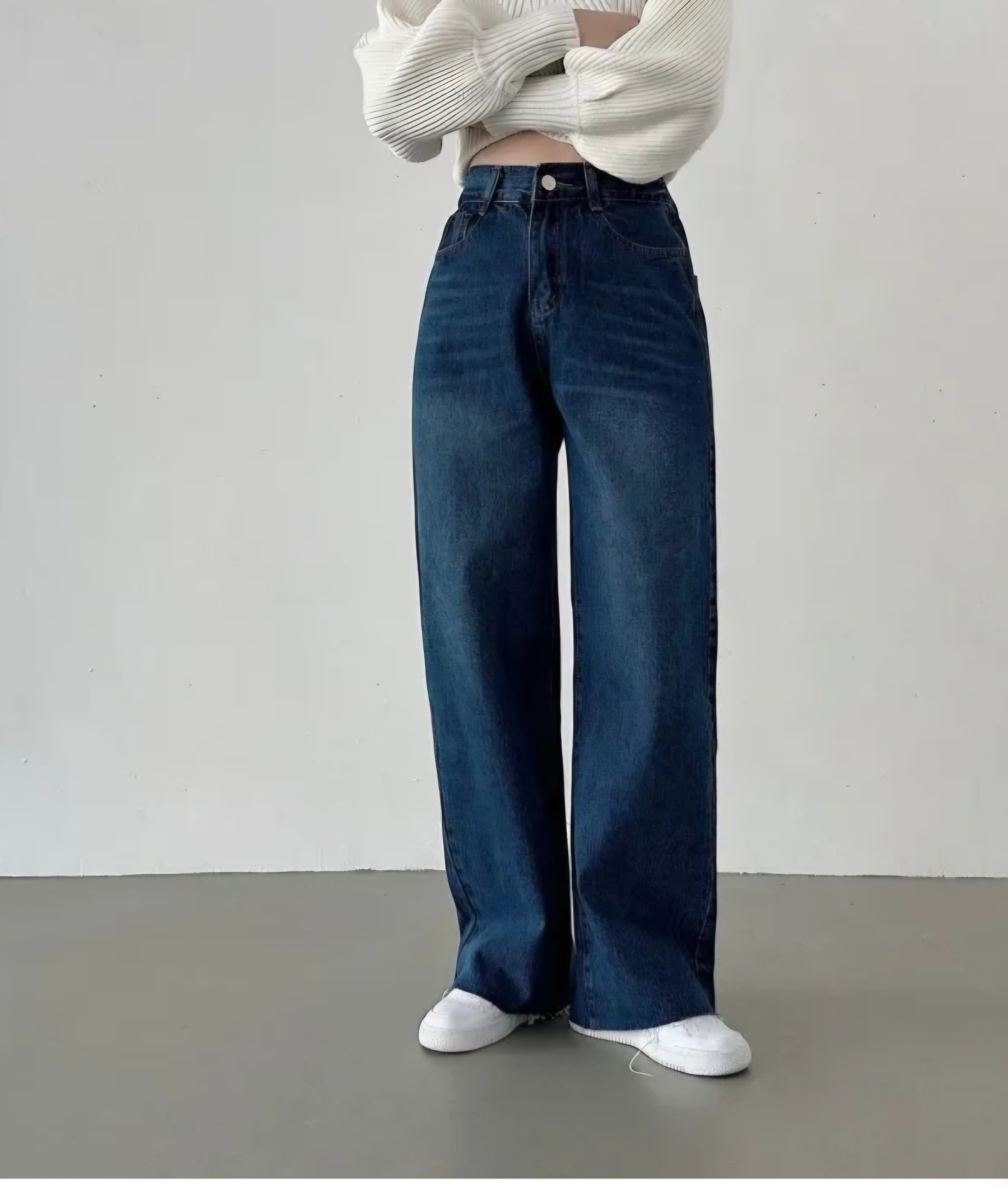 裏起毛バックゴムワイドデニムパンツ | 詳細画像5