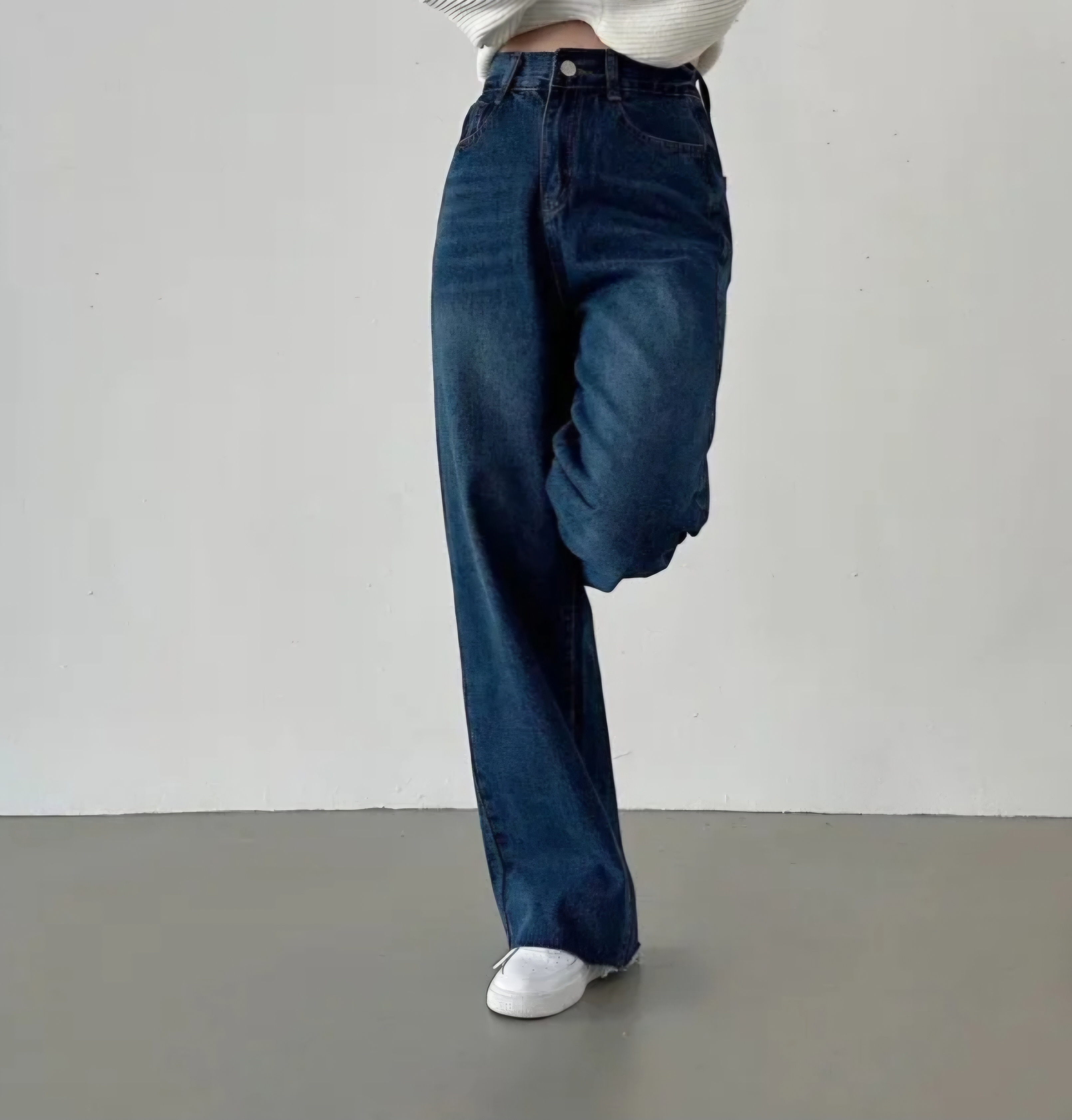 裏起毛バックゴムワイドデニムパンツ | 詳細画像7