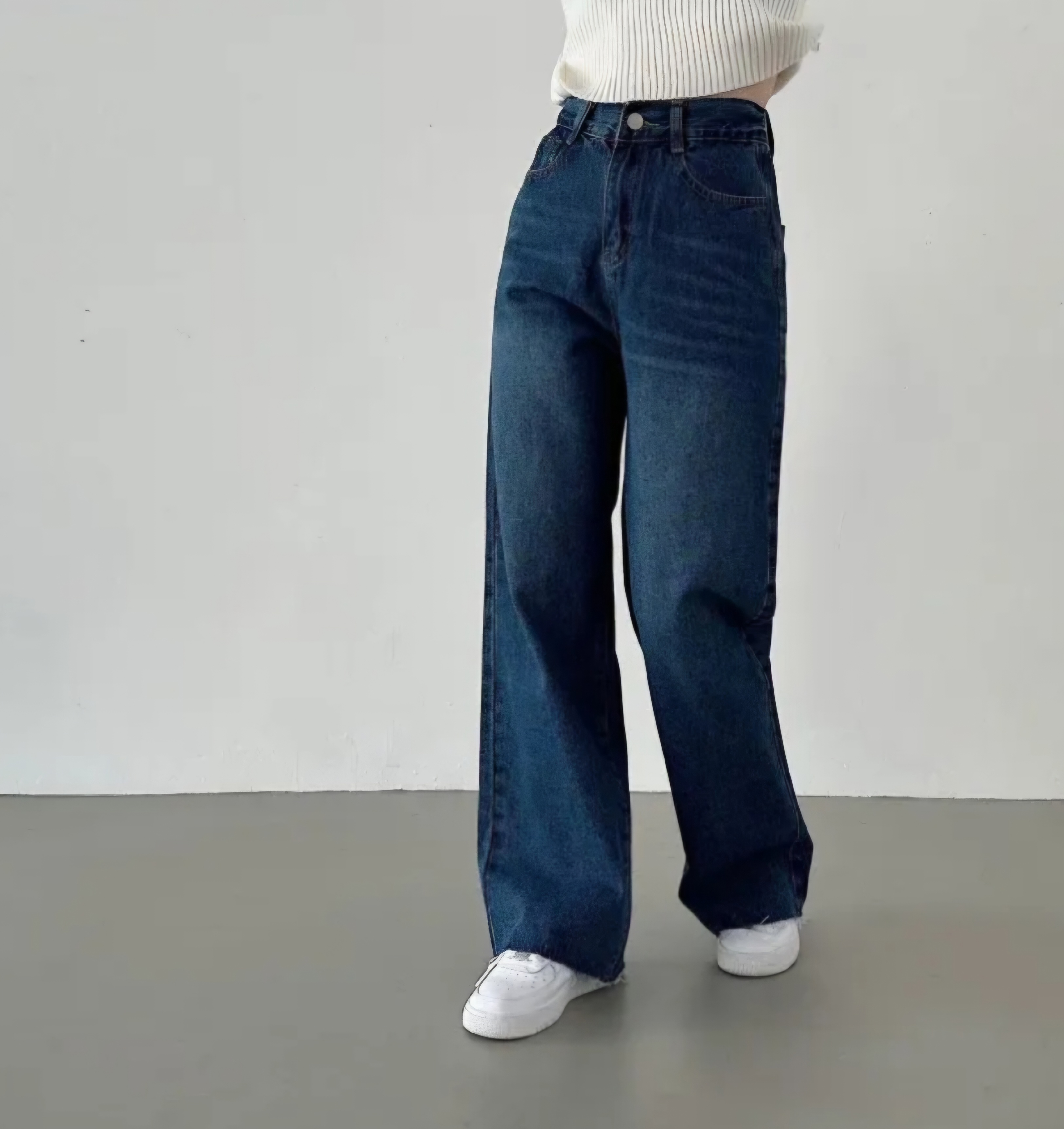 裏起毛バックゴムワイドデニムパンツ | 詳細画像8