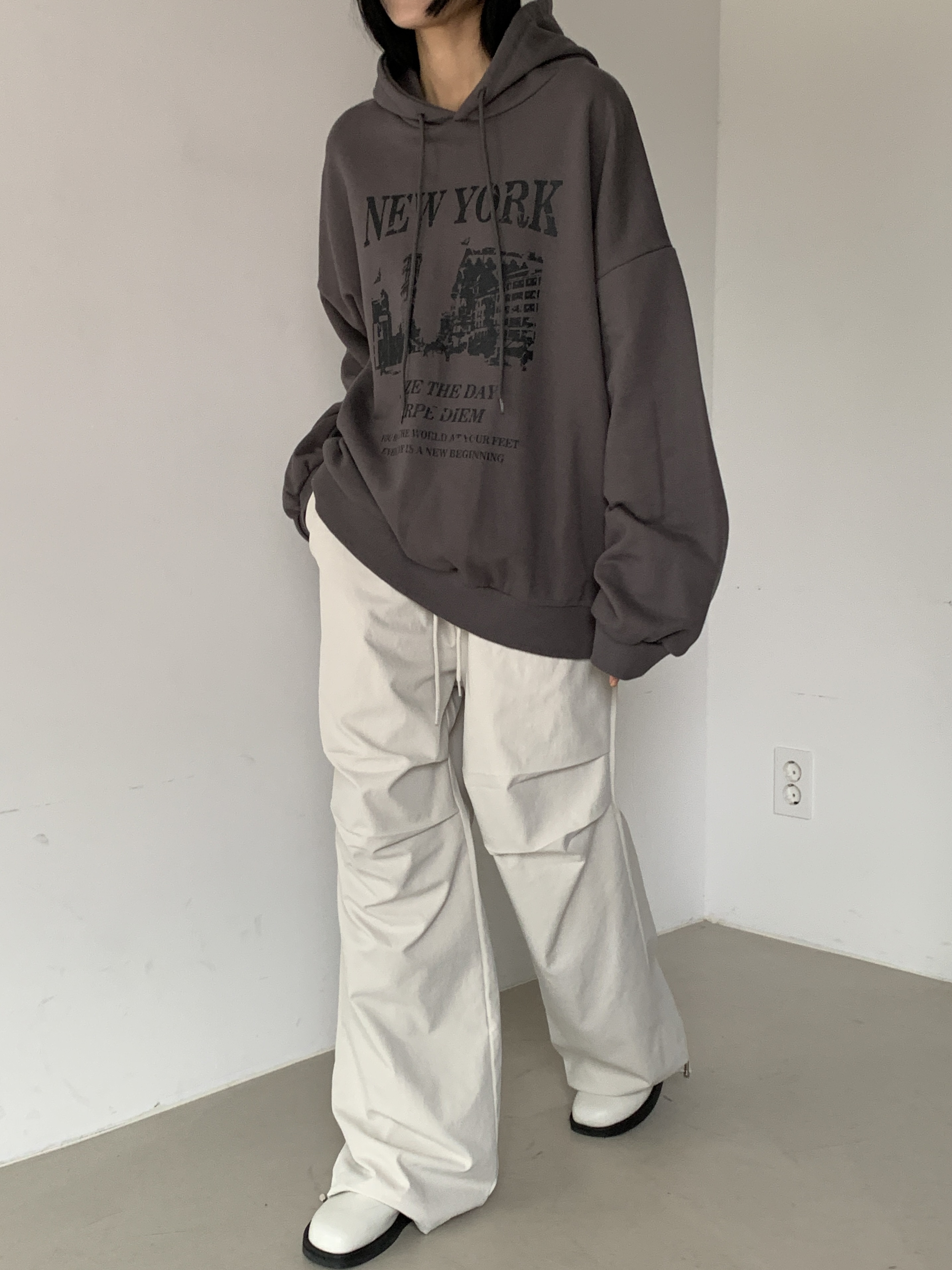 NEW YORKレタリングプリントパーカー | 詳細画像6