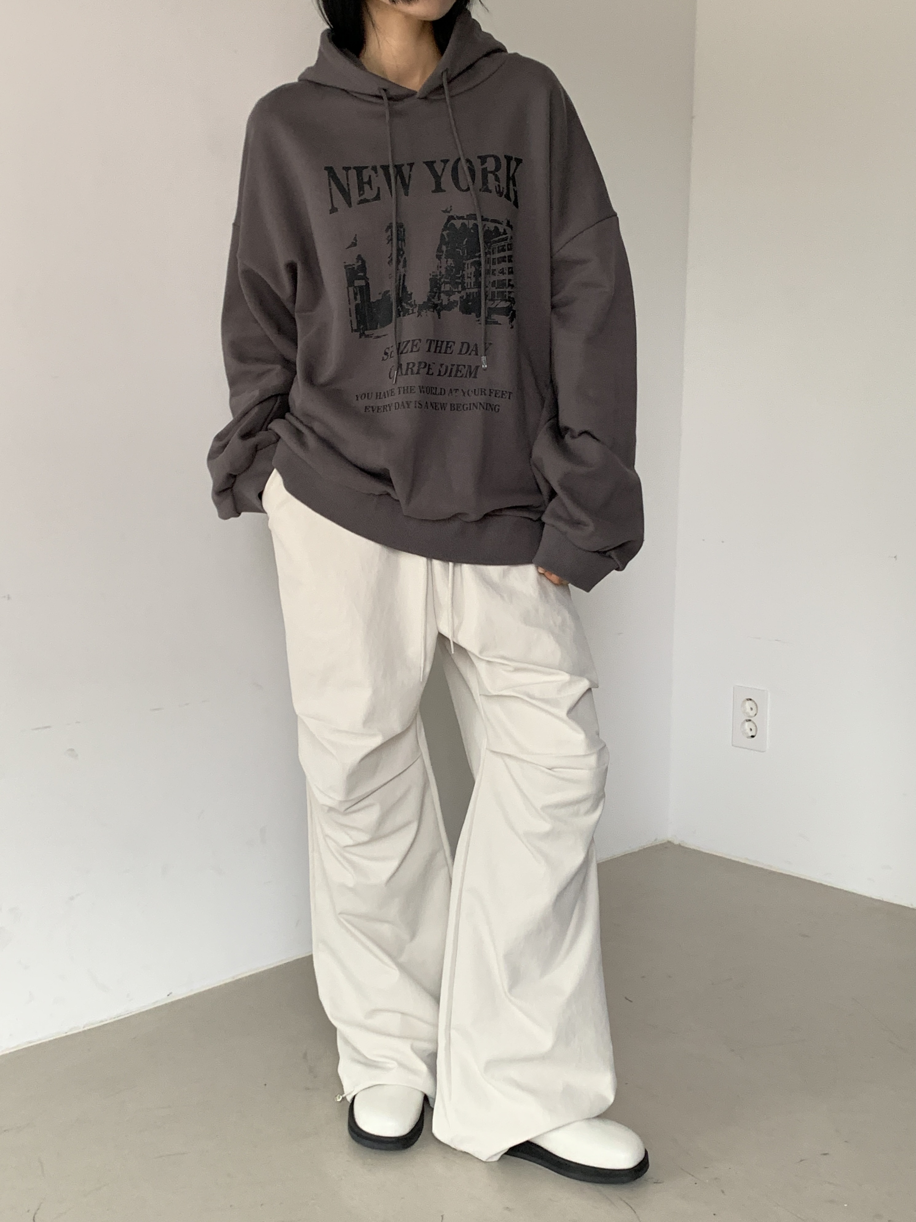NEW YORKレタリングプリントパーカー | 詳細画像8