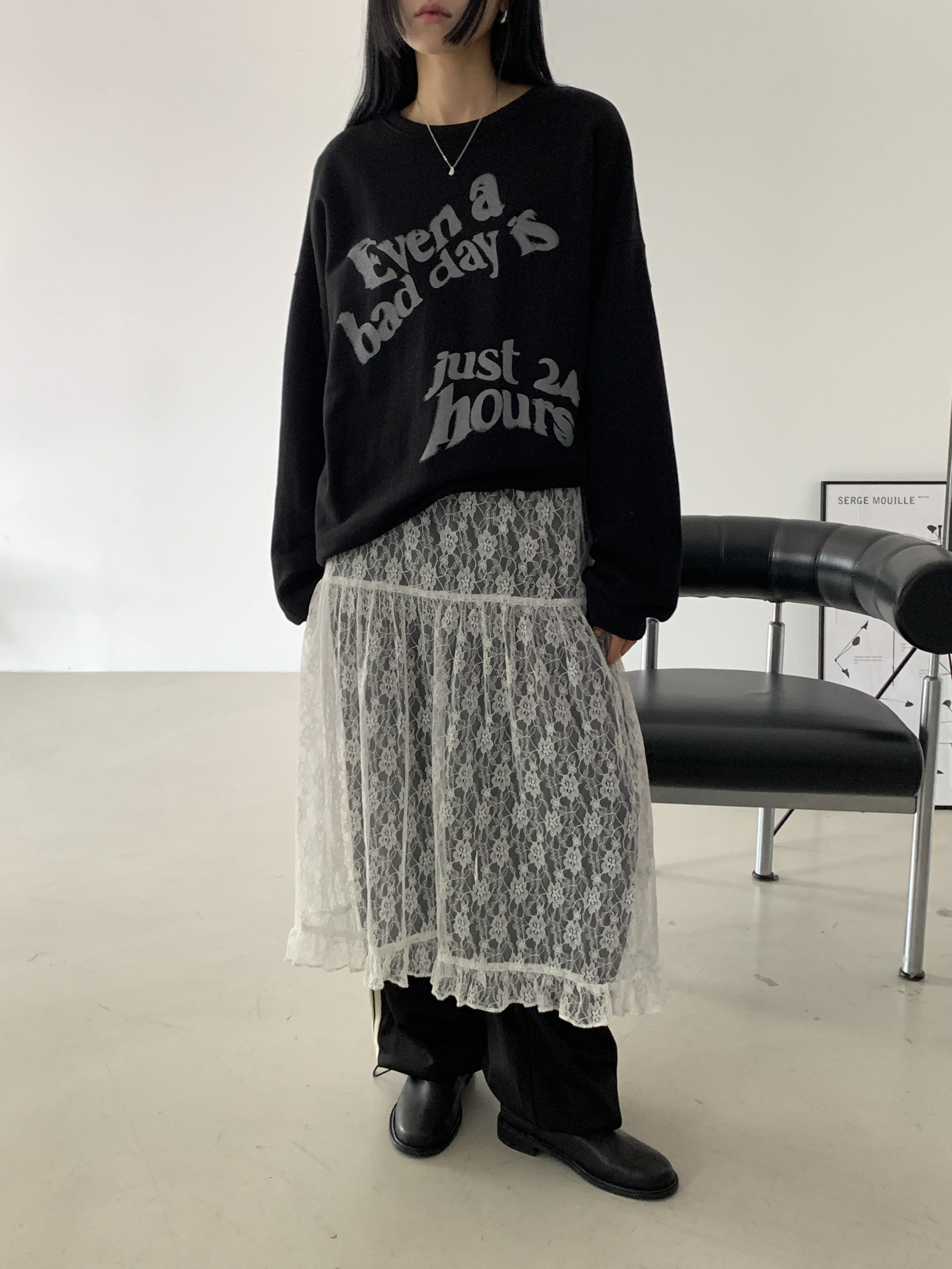 フリル花柄レースレイヤードスカート | 詳細画像10