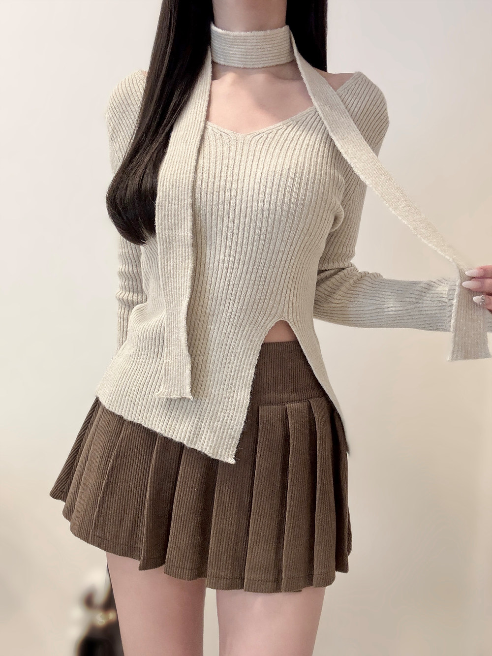 コーデュロイプリーツスカートショートパンツ | 詳細画像6