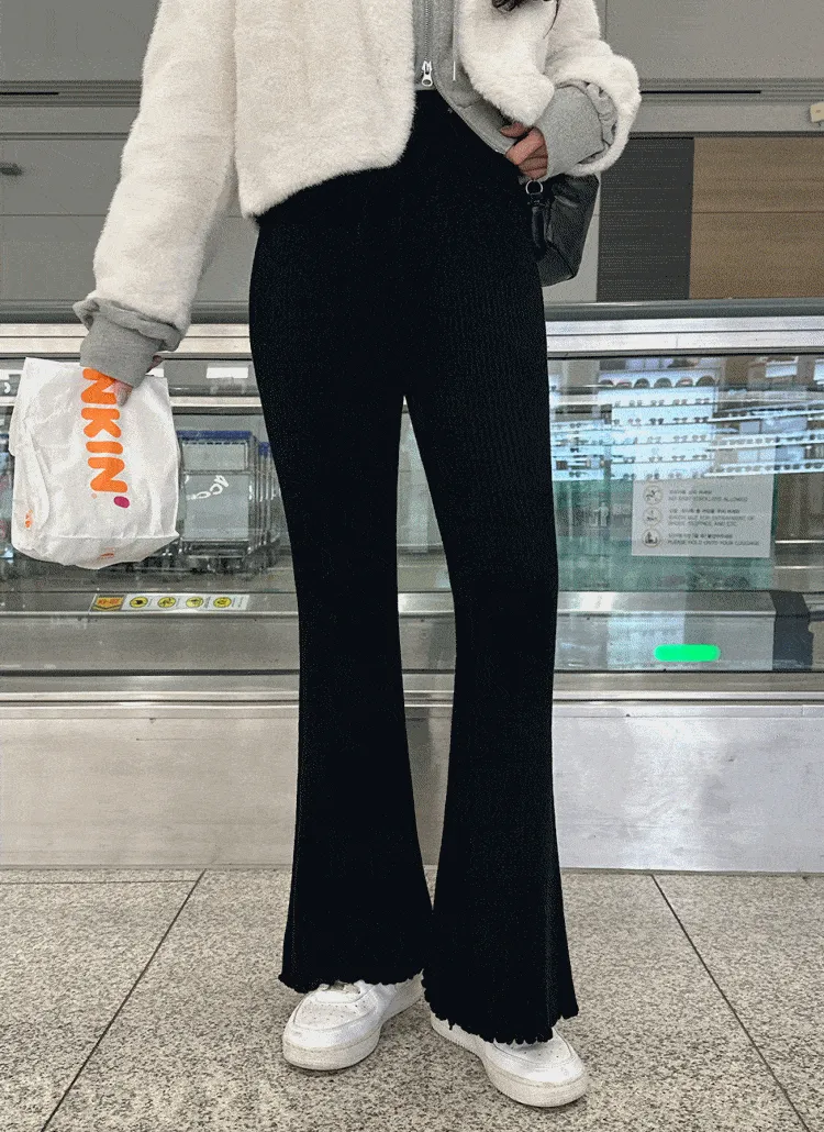 ドロストリブニットフレアパンツ | lovesomeone | 詳細画像1