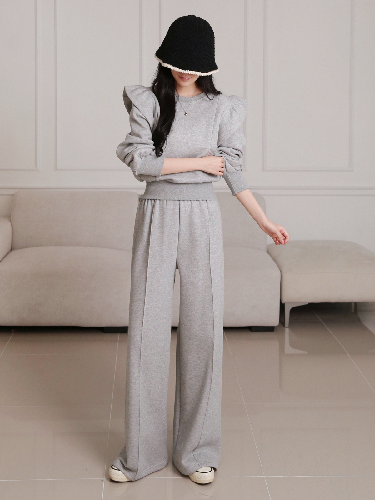 裏起毛フリルポケットスウェット&イージーパンツSET | 詳細画像5
