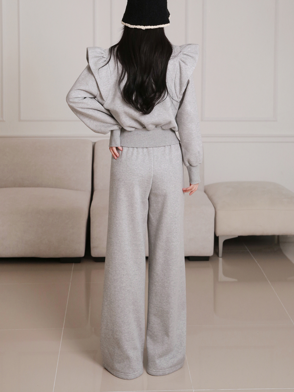 裏起毛フリルポケットスウェット&イージーパンツSET | 詳細画像7