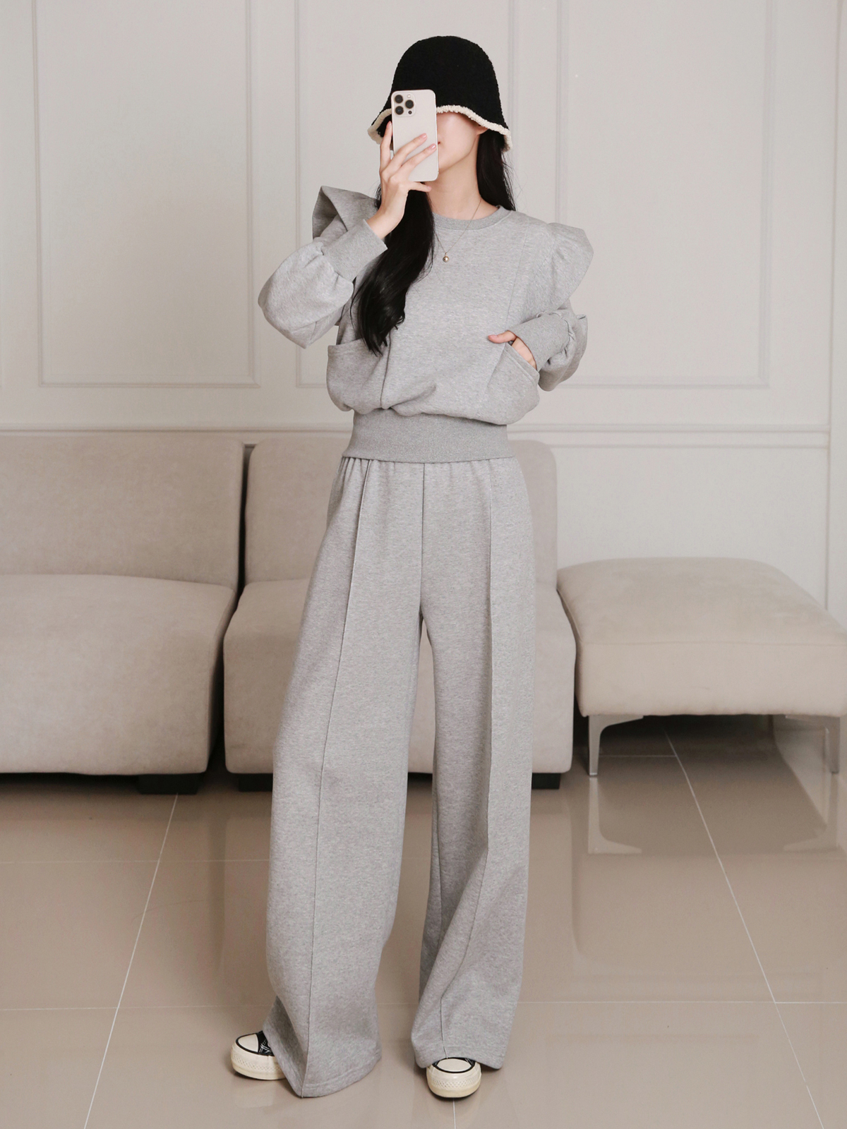 裏起毛フリルポケットスウェット&イージーパンツSET | 詳細画像11