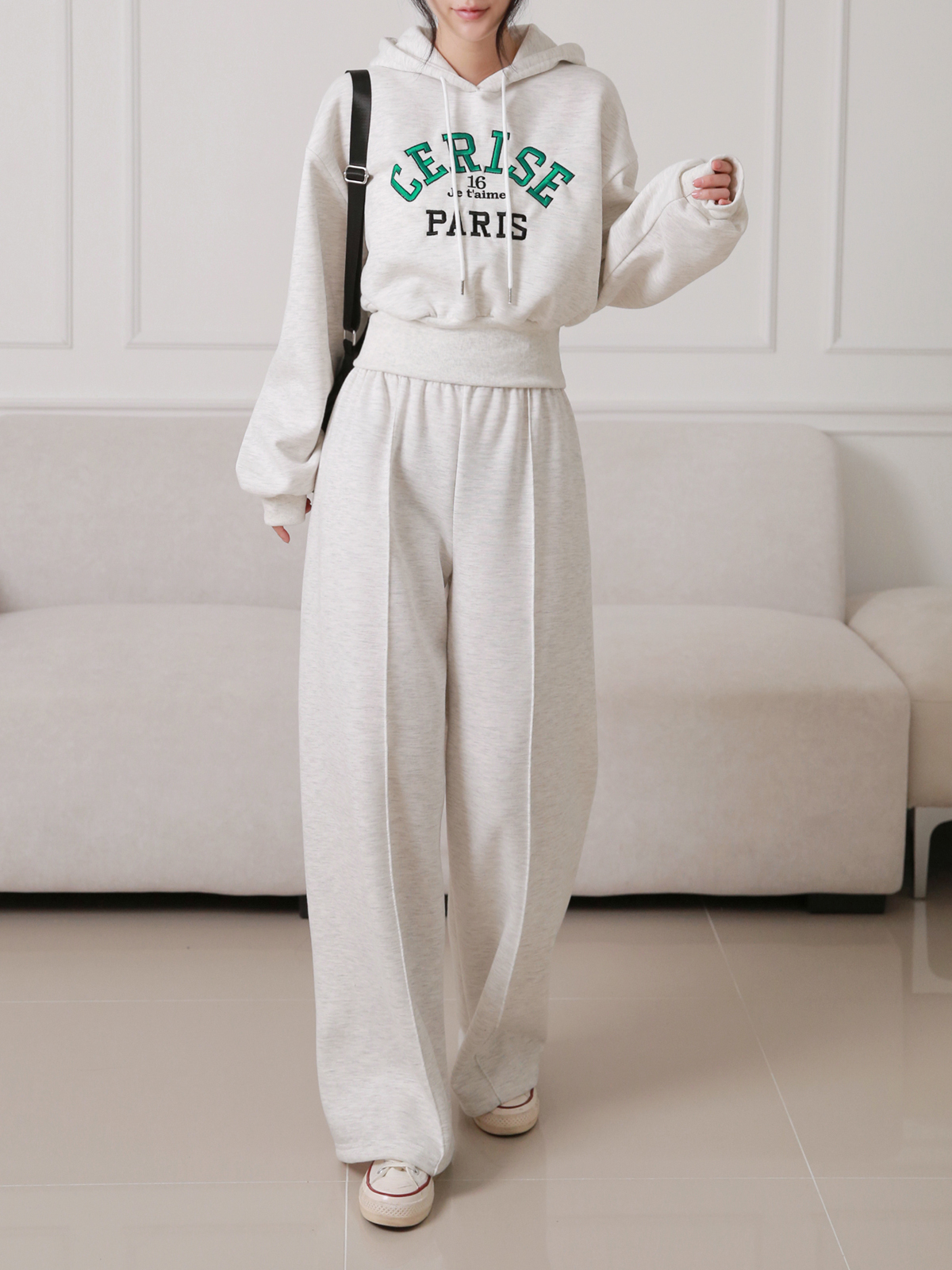 裏起毛CER.ISE刺繍パーカー&イージーパンツSET | 詳細画像2