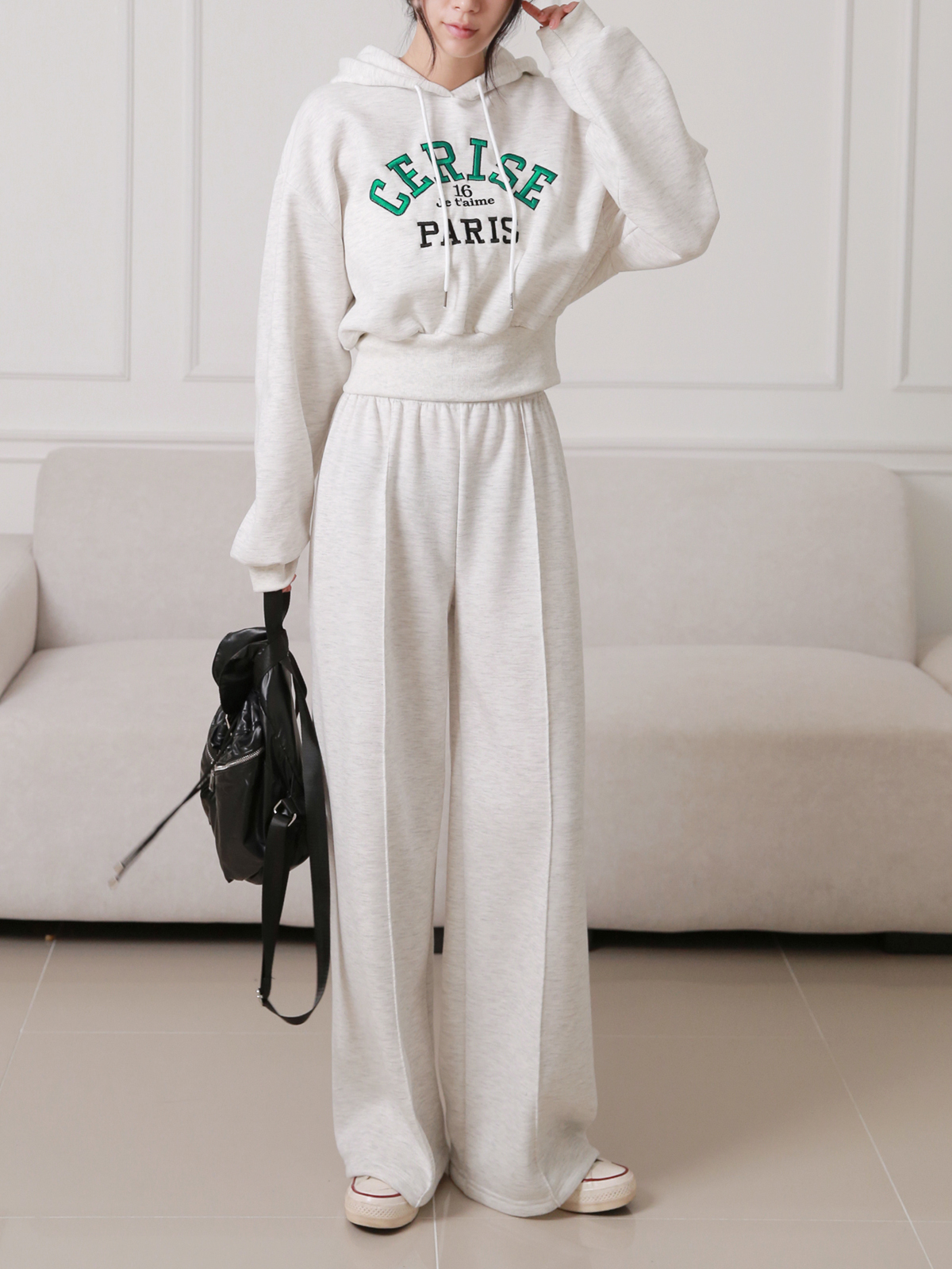 裏起毛CER.ISE刺繍パーカー&イージーパンツSET | 詳細画像6