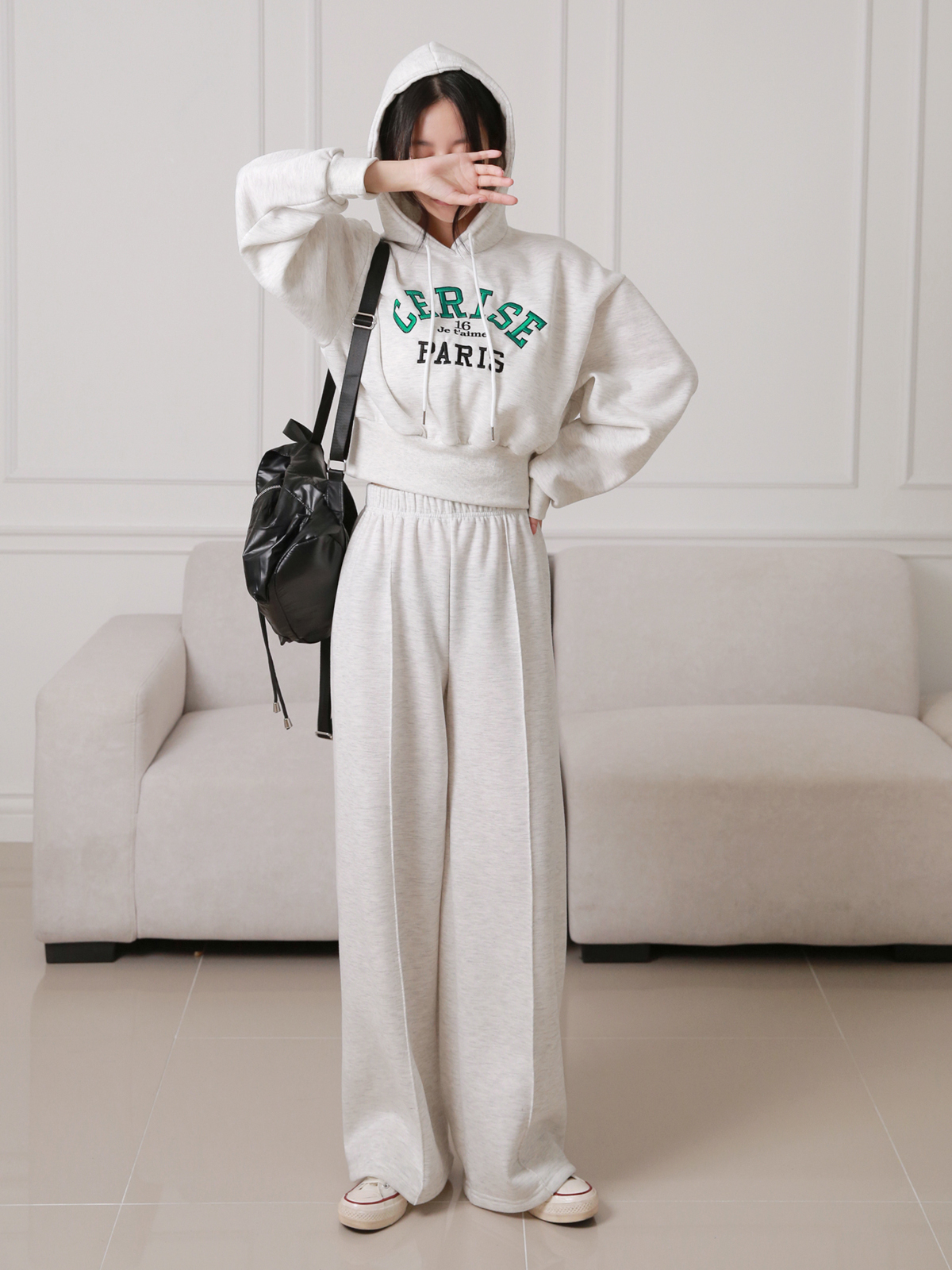 裏起毛CER.ISE刺繍パーカー&イージーパンツSET | 詳細画像9