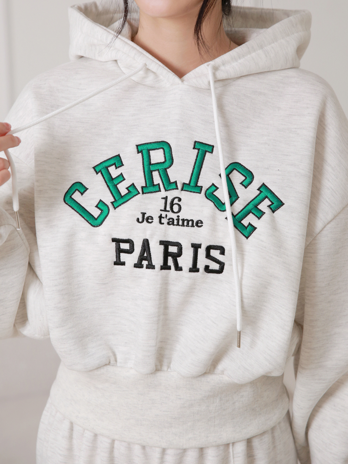 裏起毛CER.ISE刺繍パーカー&イージーパンツSET | 詳細画像12