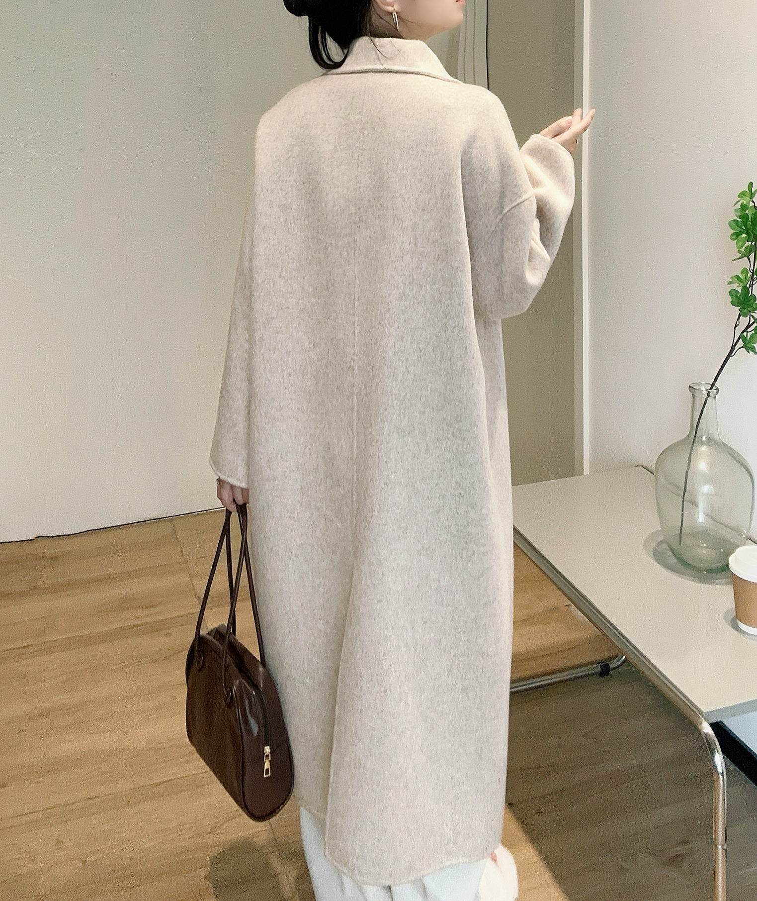 ウール混ハイネックロングコート | レディースファッション通販 - DHOLIC