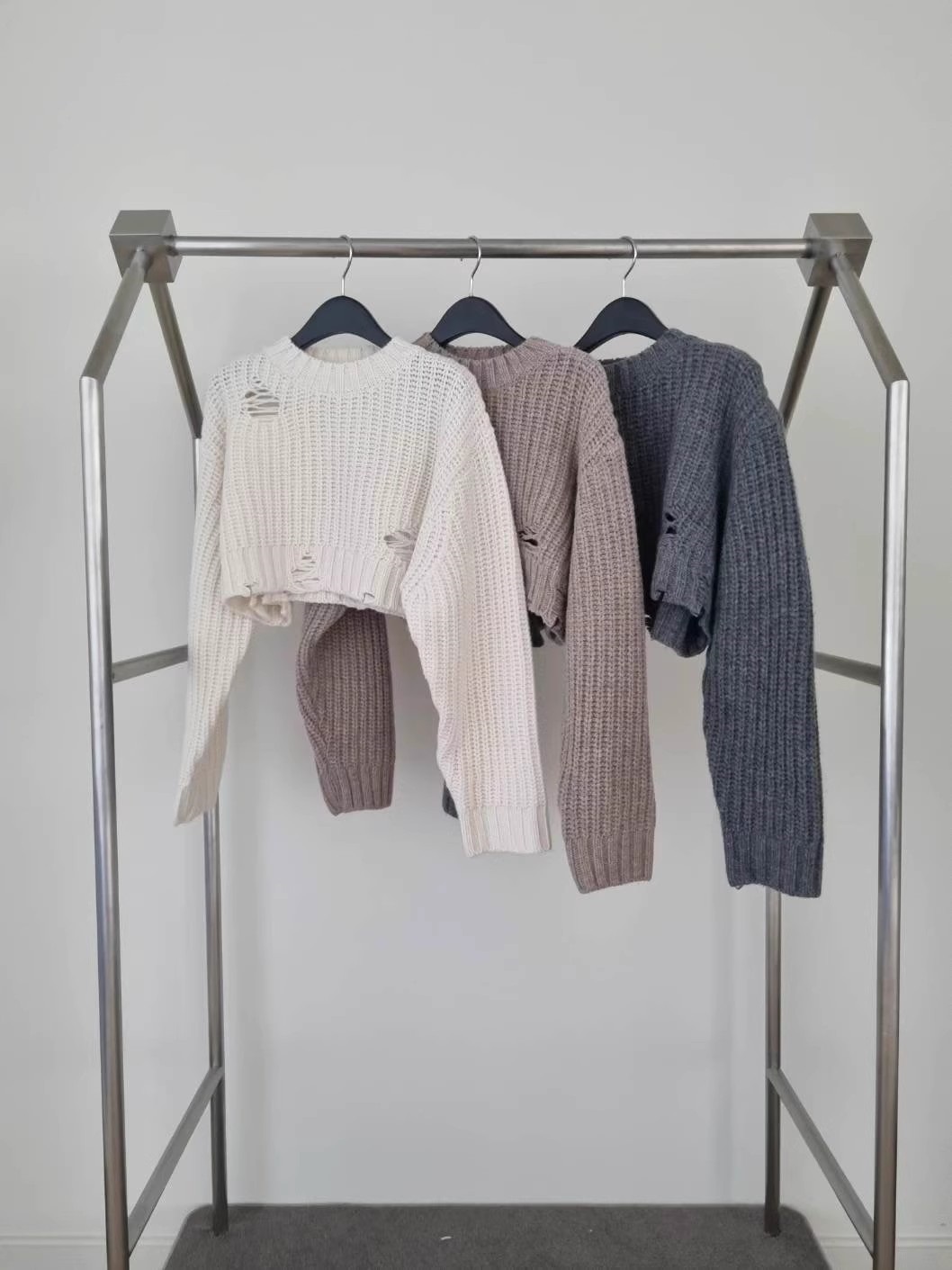 ダメージクロップドニット&スリットリブスカートSET | 詳細画像16