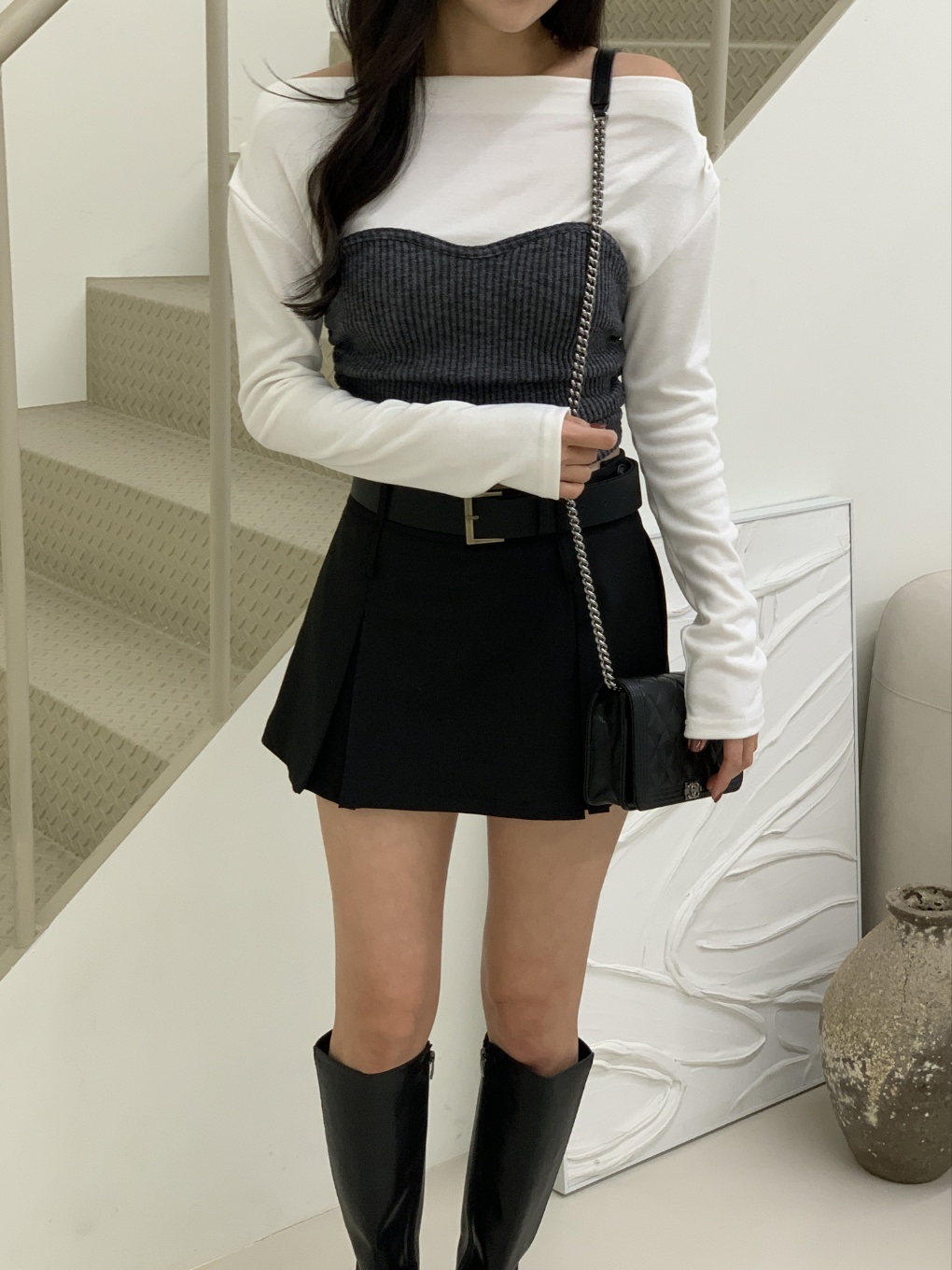ハートリブビスチェオフショルTシャツ | 詳細画像2