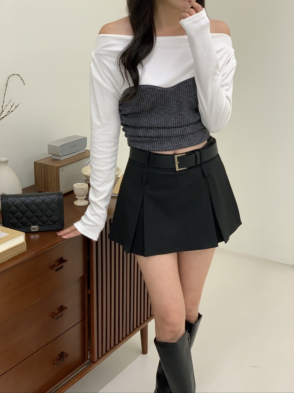 ハートリブビスチェオフショルTシャツ | 詳細画像4