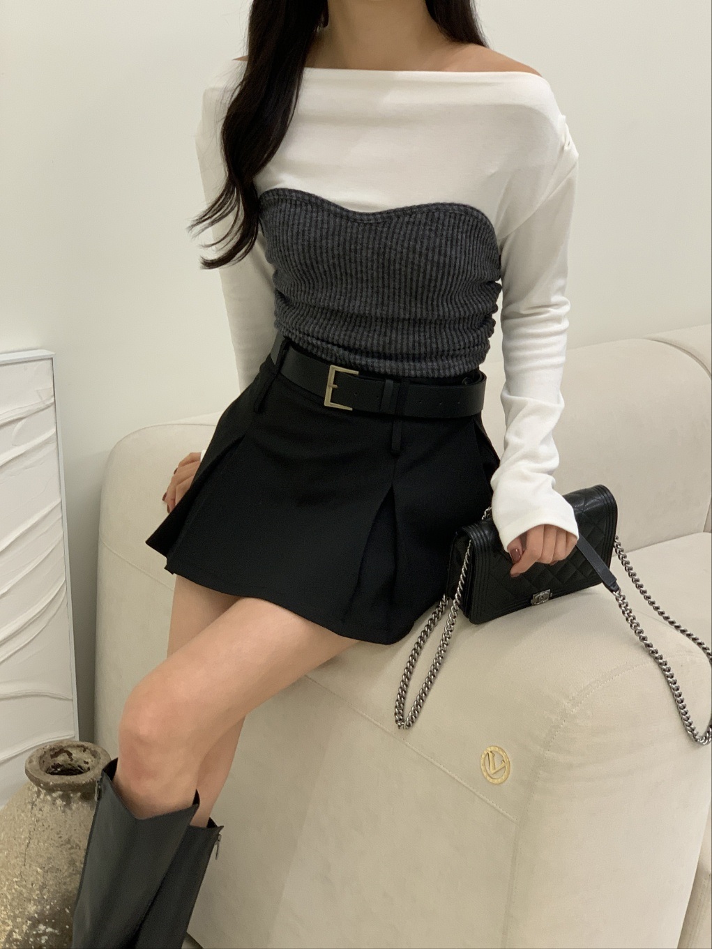 ハートリブビスチェオフショルTシャツ | 詳細画像5