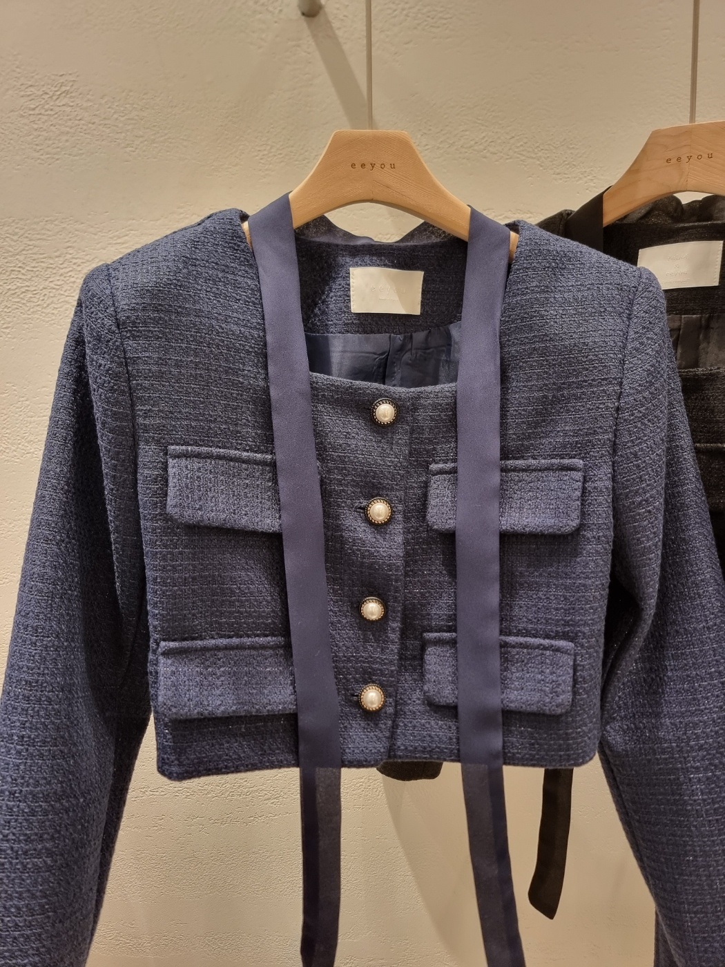 スカーフスクエアツイードジャケット&ダーツスリットスカートSET | 詳細画像19