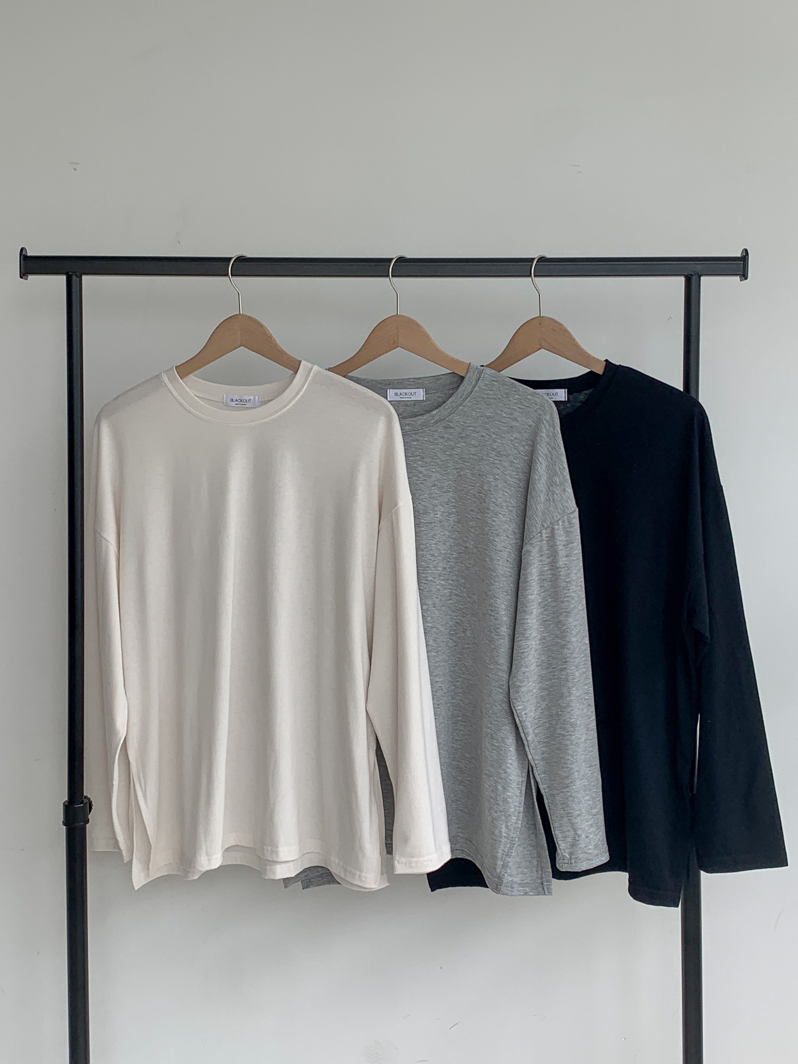 裏起毛ラウンドスリットルーズTシャツ | 詳細画像2