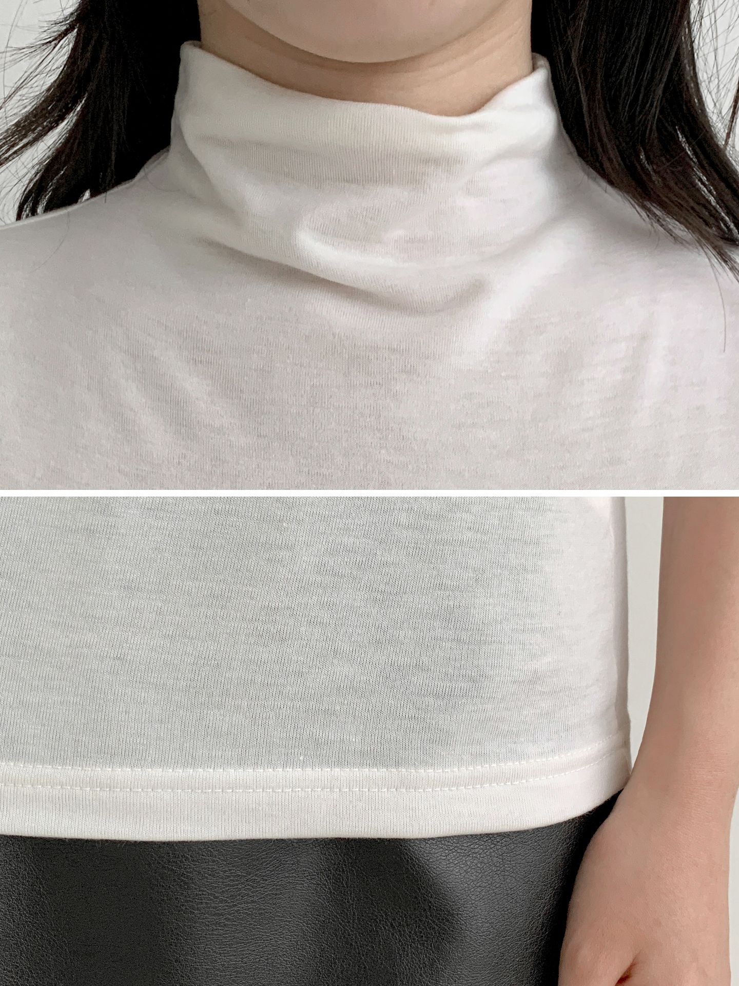 裏起毛モックネック半袖Tシャツ | 詳細画像18