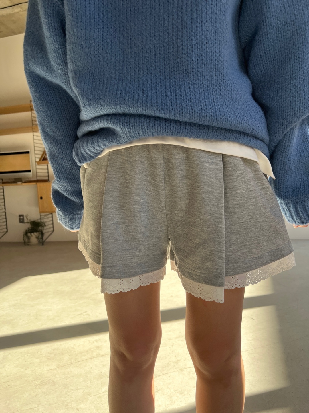 レースヘムタックスウェットショートパンツ | 詳細画像5