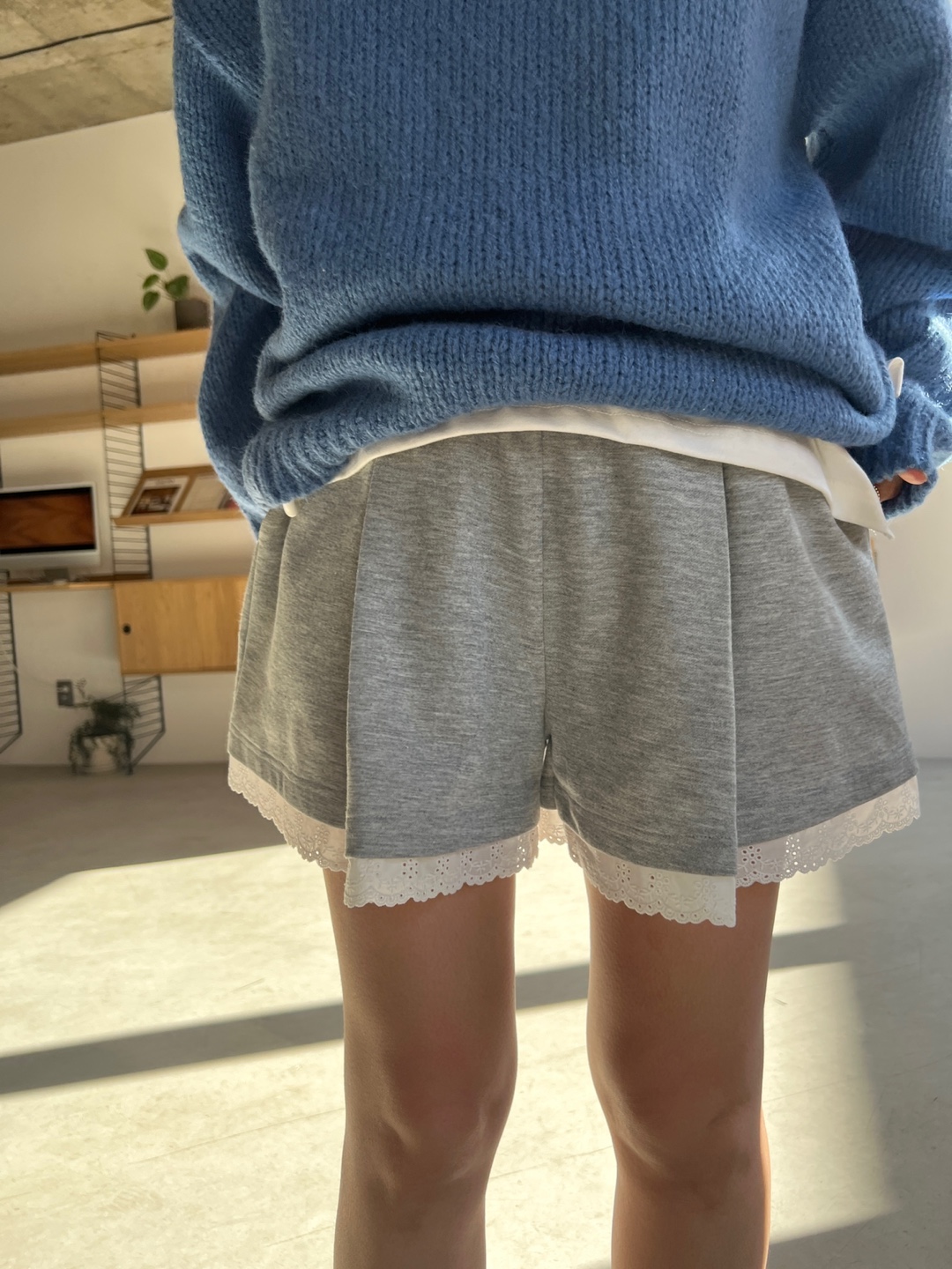 レースヘムタックスウェットショートパンツ | 詳細画像6