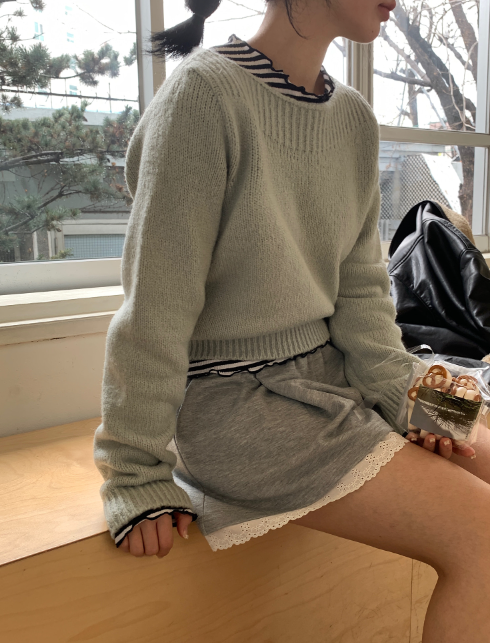 レースヘムタックスウェットショートパンツ | 詳細画像9